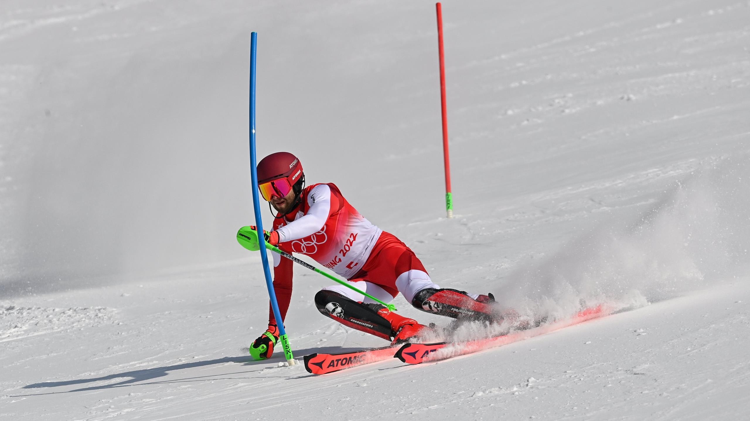 Marco Schwarz, Olympia 2022, Kombinations Slalom, Medaillenchance, 2560x1440 HD Desktop