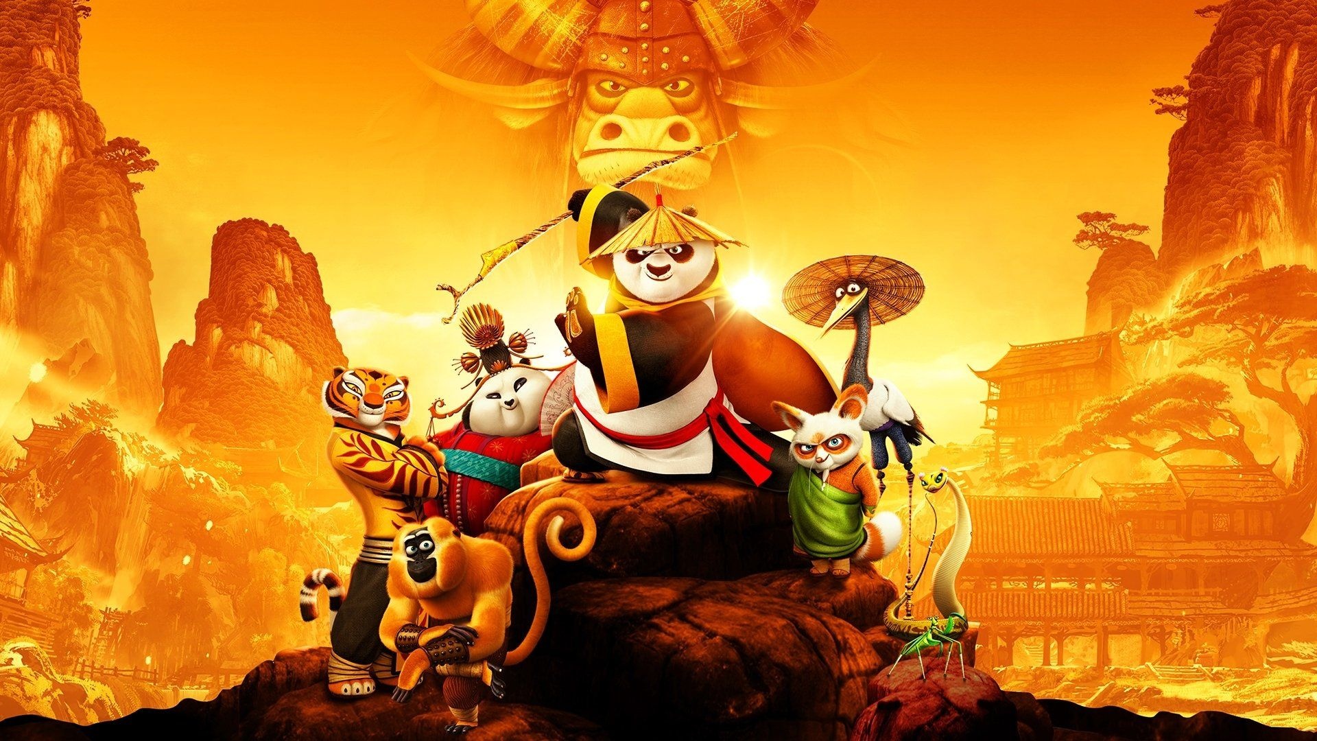 Kung Fu Panda 3, Adorable characters, Epic battles, Stunning animation, 1920x1080 Full HD Desktop