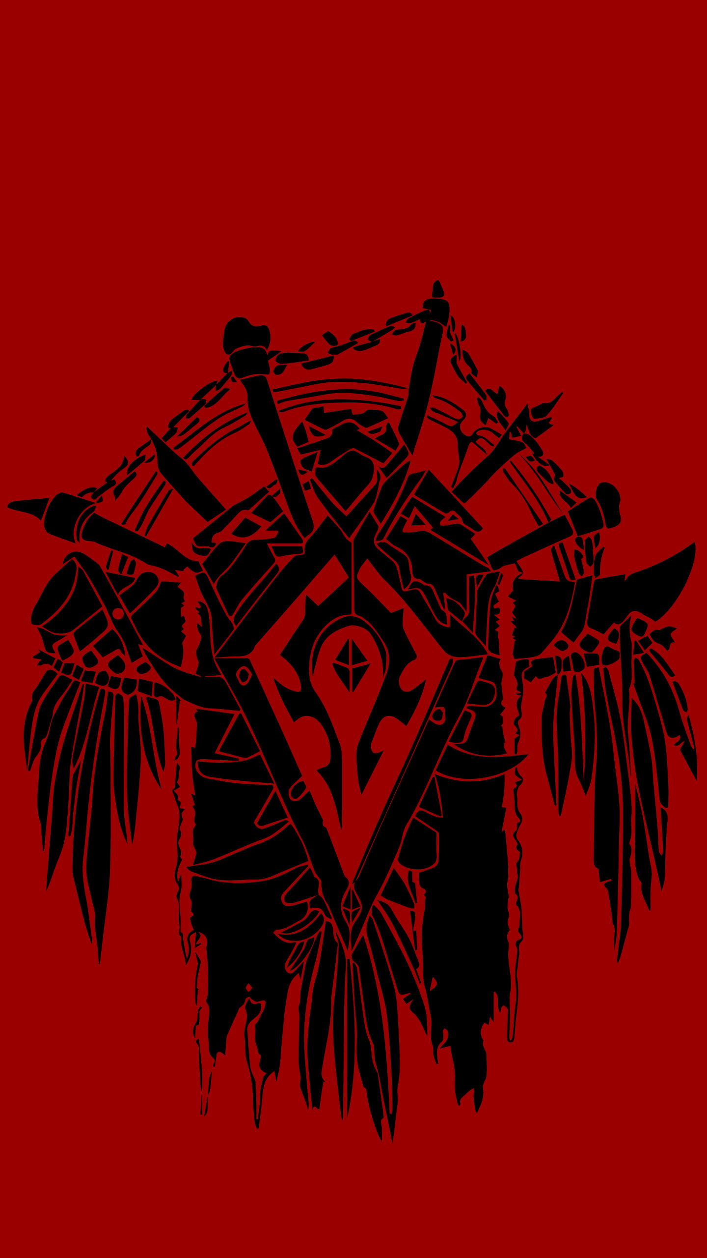Horde logo, Floral design, World of Warcraft, Artistic interpretation, 1440x2560 HD Phone