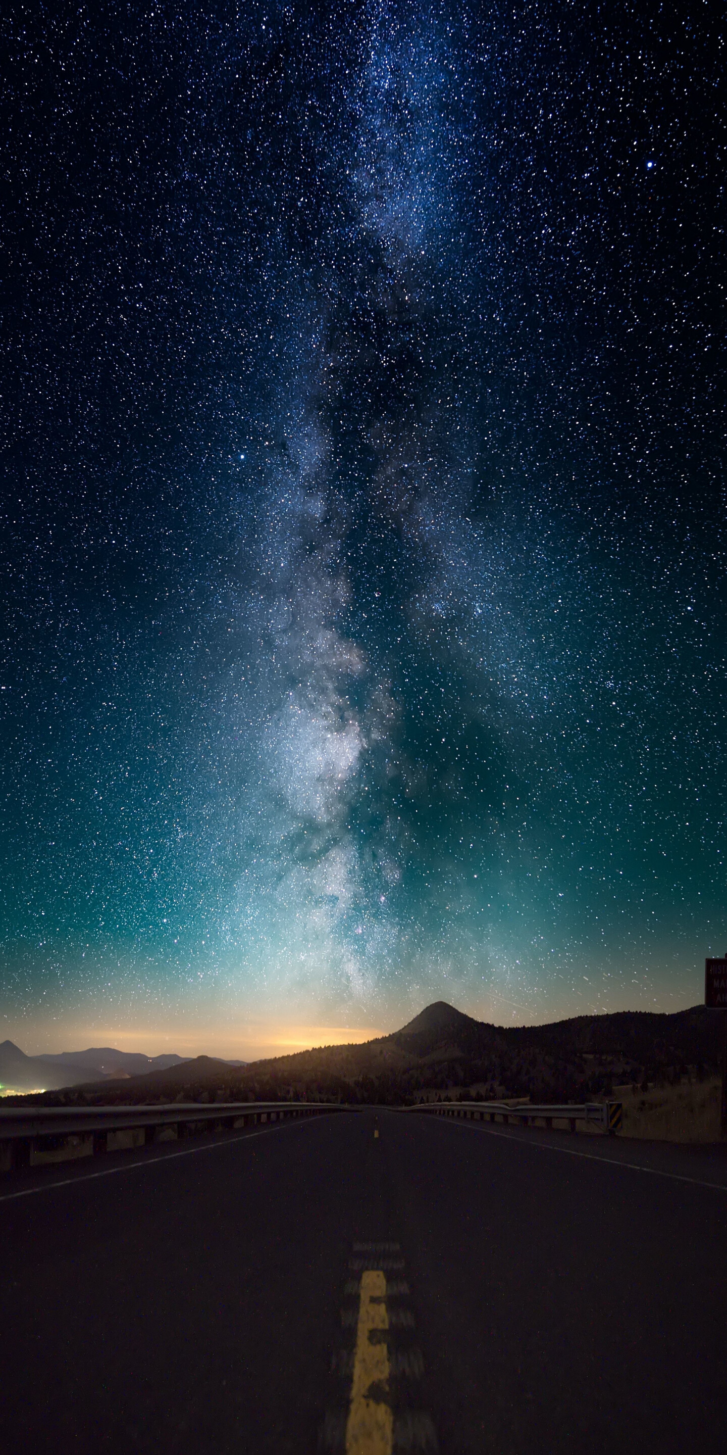 Milky Way: Night starry sky, Our home galaxy in the Universe, Constellation. 1440x2880 HD Background.