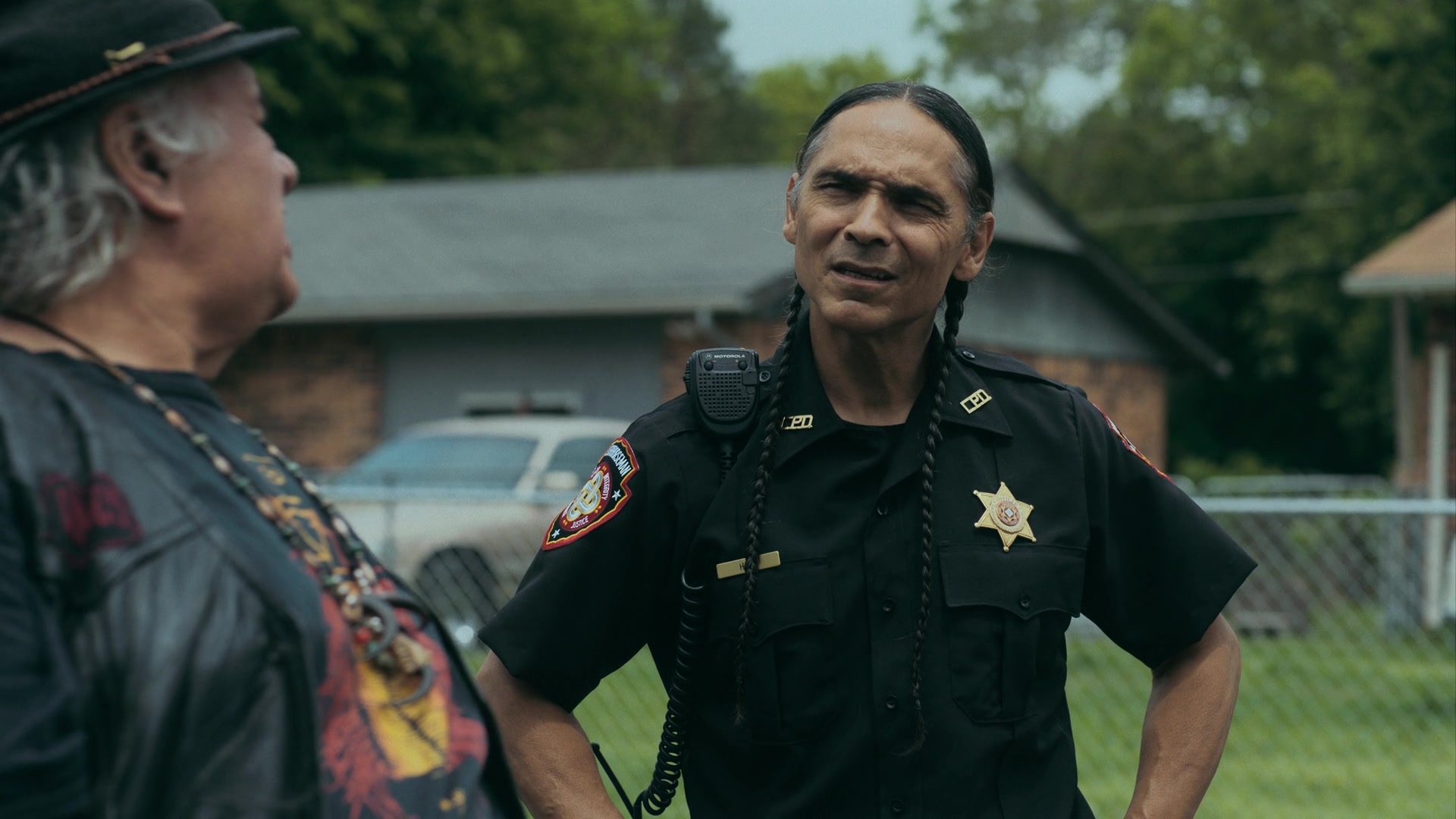 Zahn McClarnon as Officer Big, Reservation Dogs, Motorola Radio, 1920x1080 Full HD Desktop