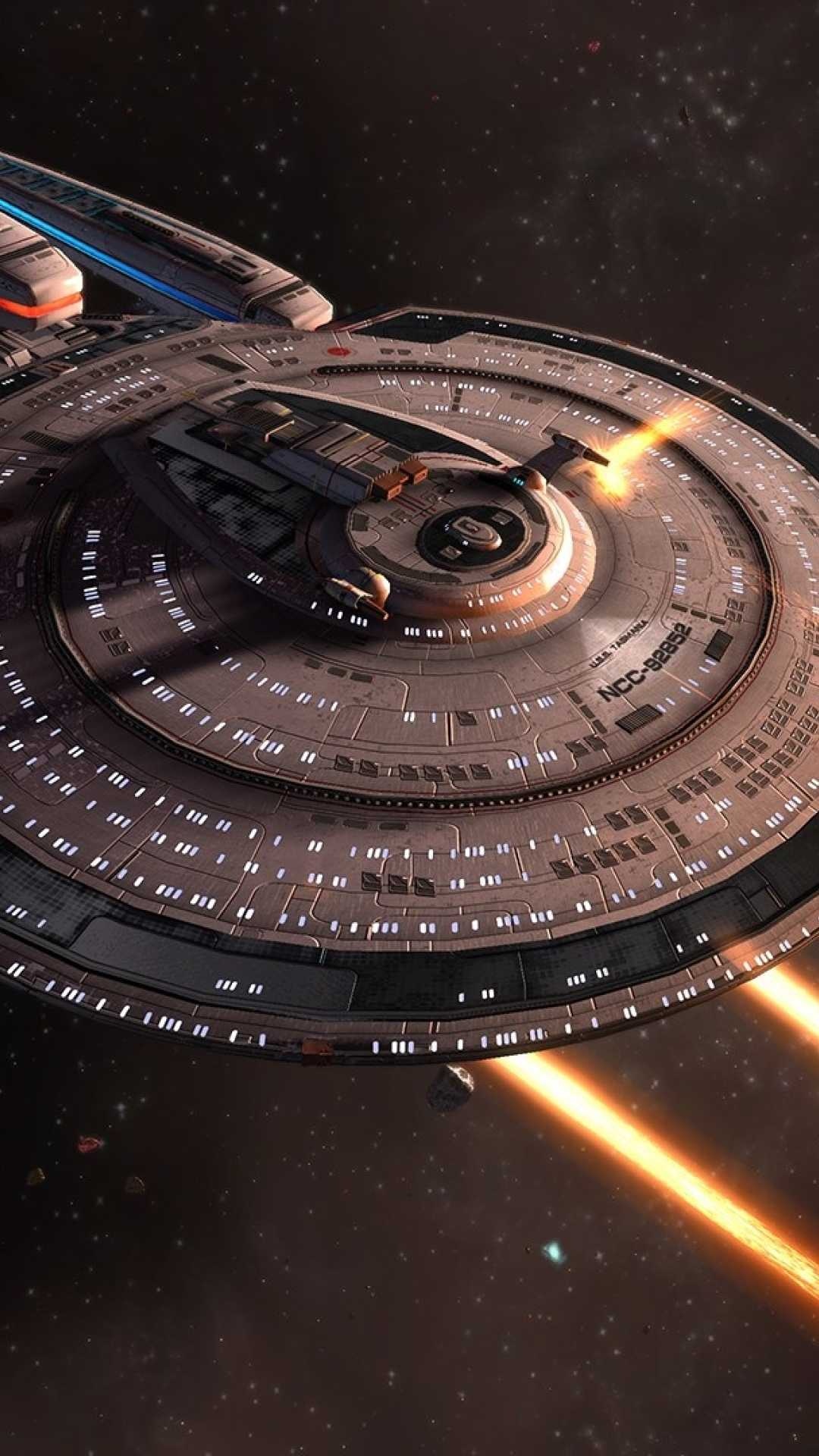 Enterprise (TV Series): NCC-1701, A fictional starship in the Star Trek media franchise, Rick Berman, Brannon Braga. 1080x1920 Full HD Background.