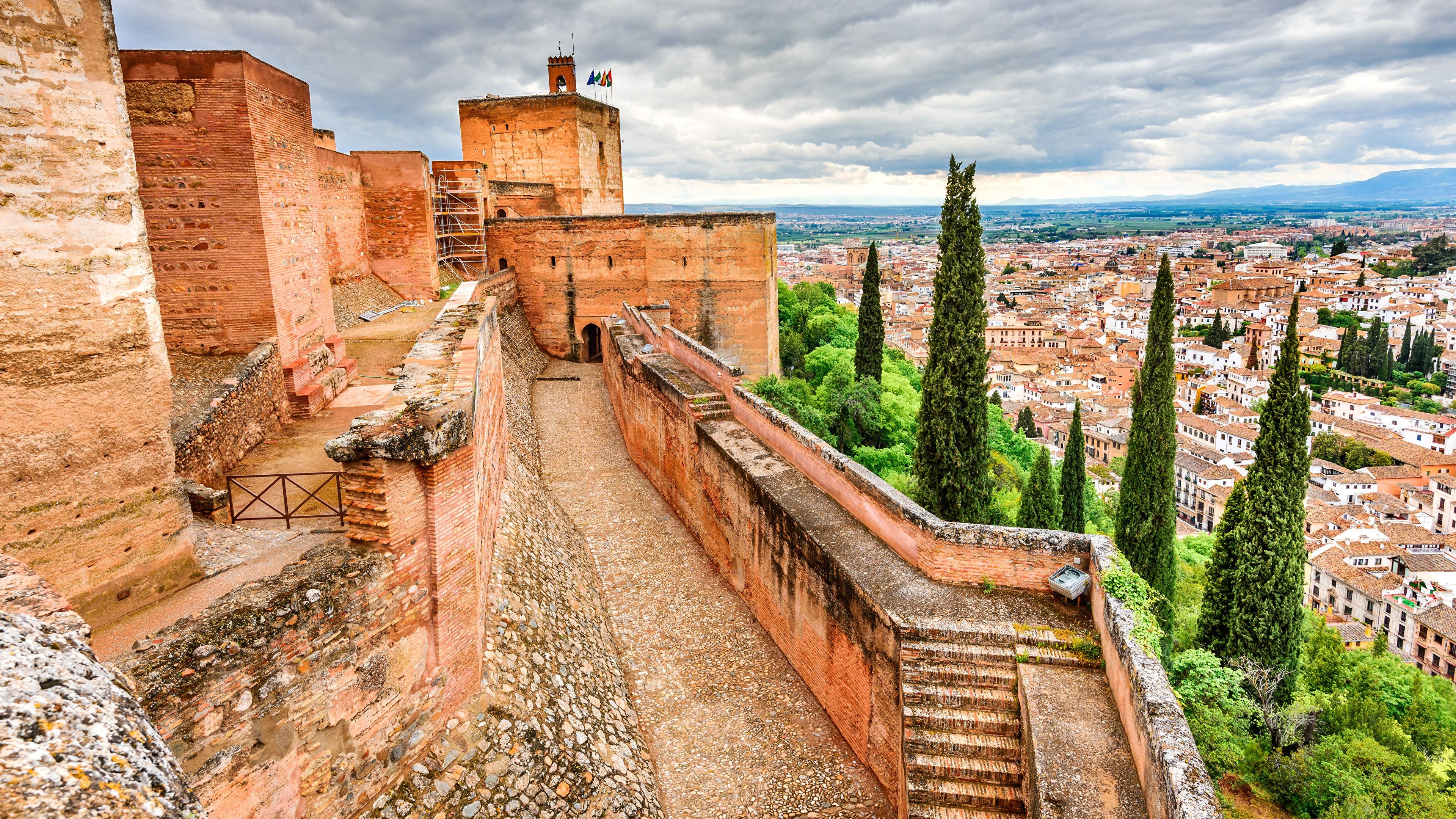 Alhambra, Travels, Spain, Granada, 3840x2160 4K Desktop