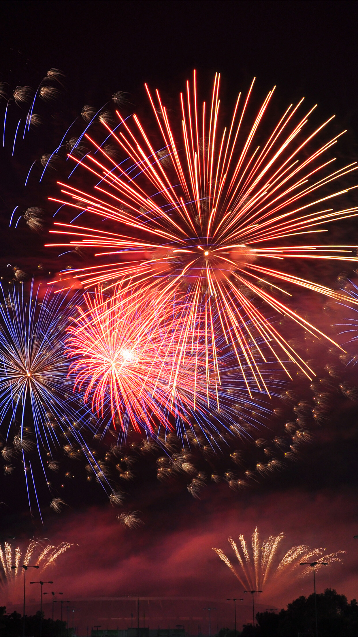 Firework: One of the most spectacular outdoor shows, Pyrotechnics. 1250x2210 HD Background.