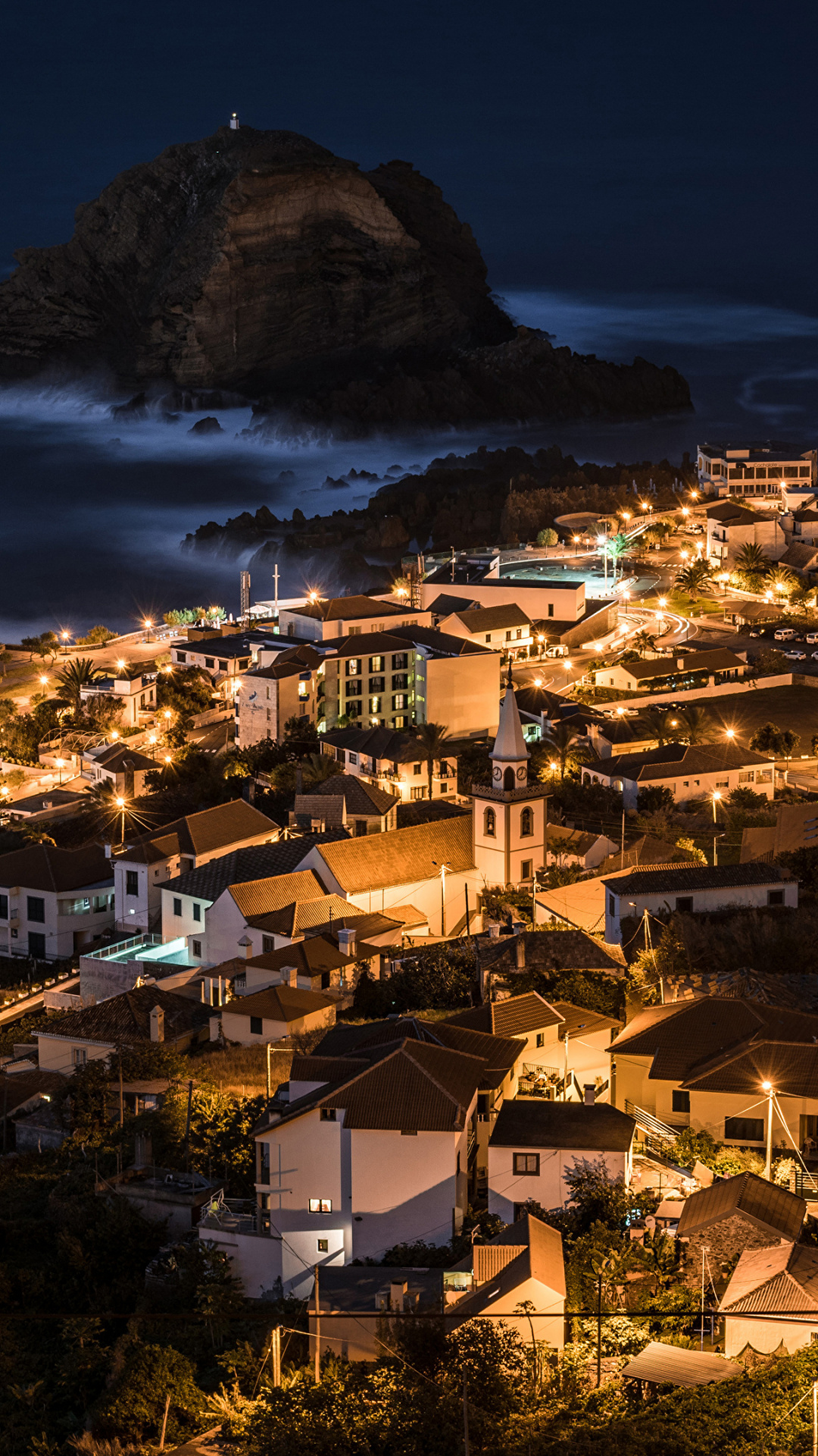 Madeira travels, Porto Moniz, Night wallpapers, Stunning island, 1080x1920 Full HD Phone