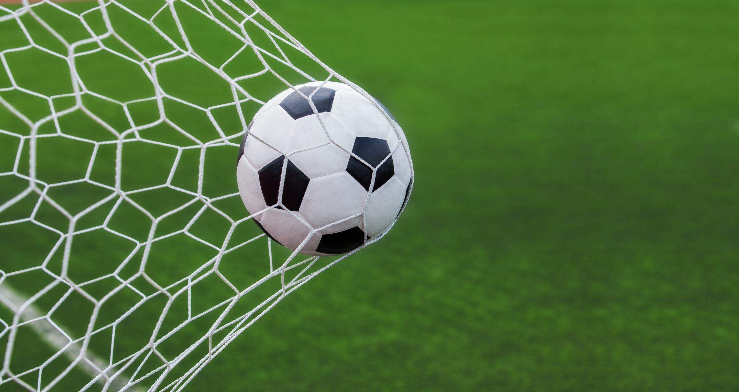 Goal (Sports): Football goal post nets, Made to be hung behind the goal post to catch the footballs when kicked. 2560x1360 HD Wallpaper.