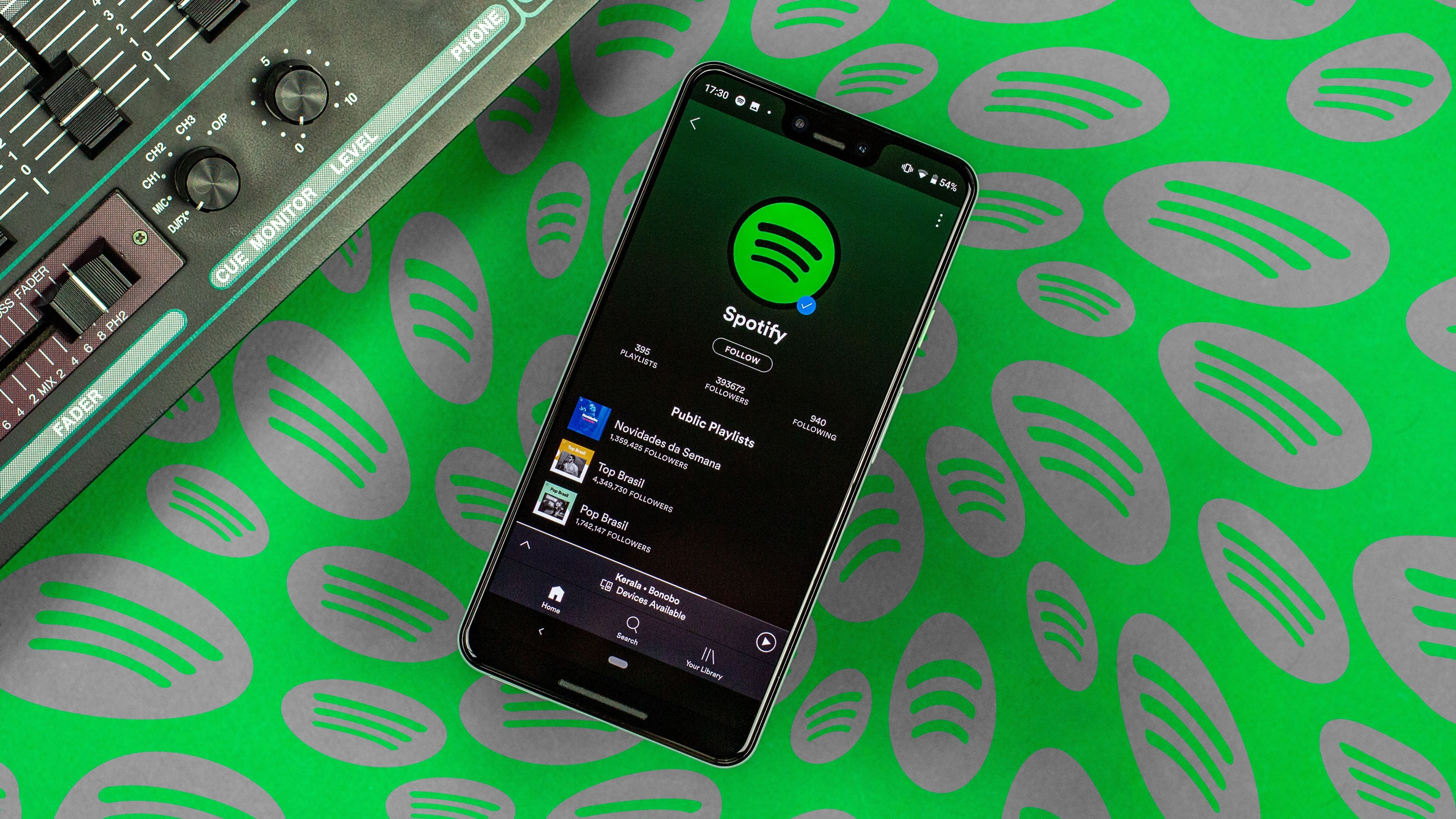Spotify: A music streaming service founded in 2006, Mobile app. 3840x2160 4K Wallpaper.