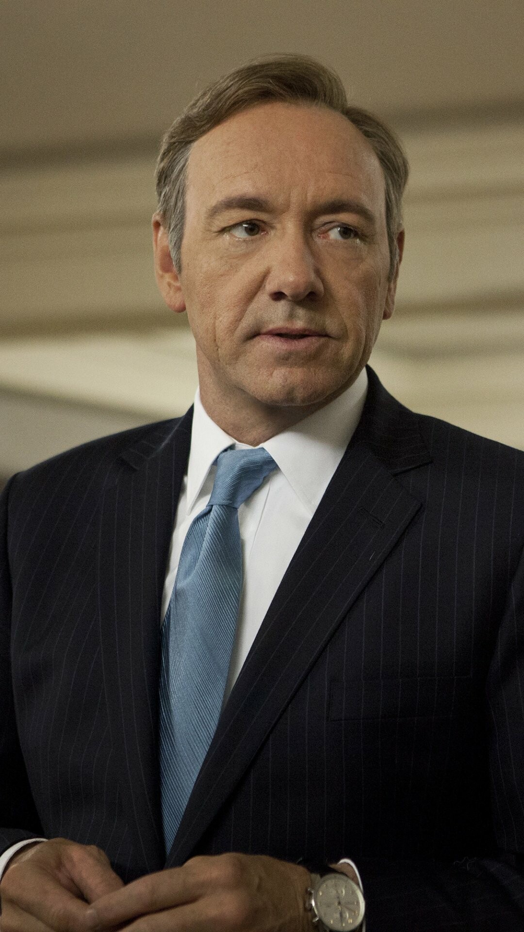 House of Cards: TV show, Kevin Spacey was fired from the series during production of season 6. 1080x1920 Full HD Background.
