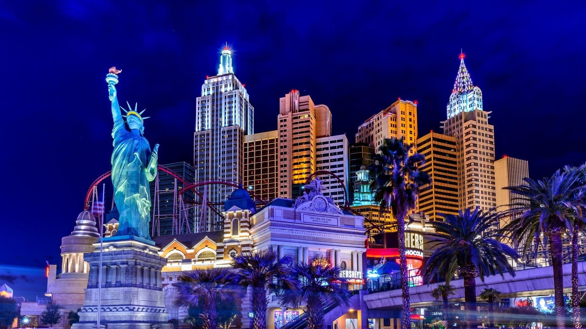 Las Vegas Skyline, Travels, City lights, Vibrant nightlife, 1920x1080 Full HD Desktop