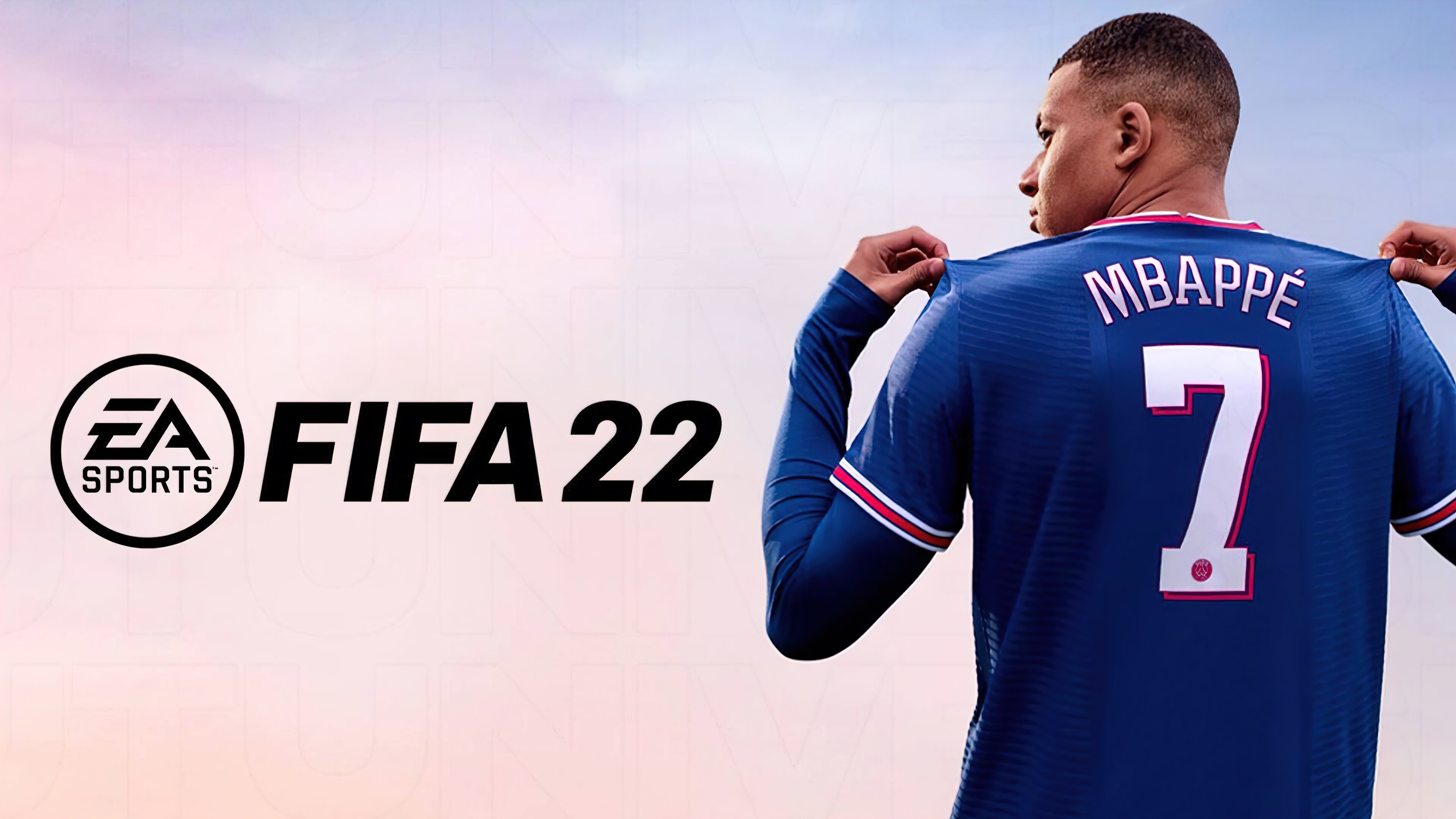 FIFA: Kylian Mbappe, The cover athlete for the second consecutive year, EA Sports. 3840x2160 4K Background.