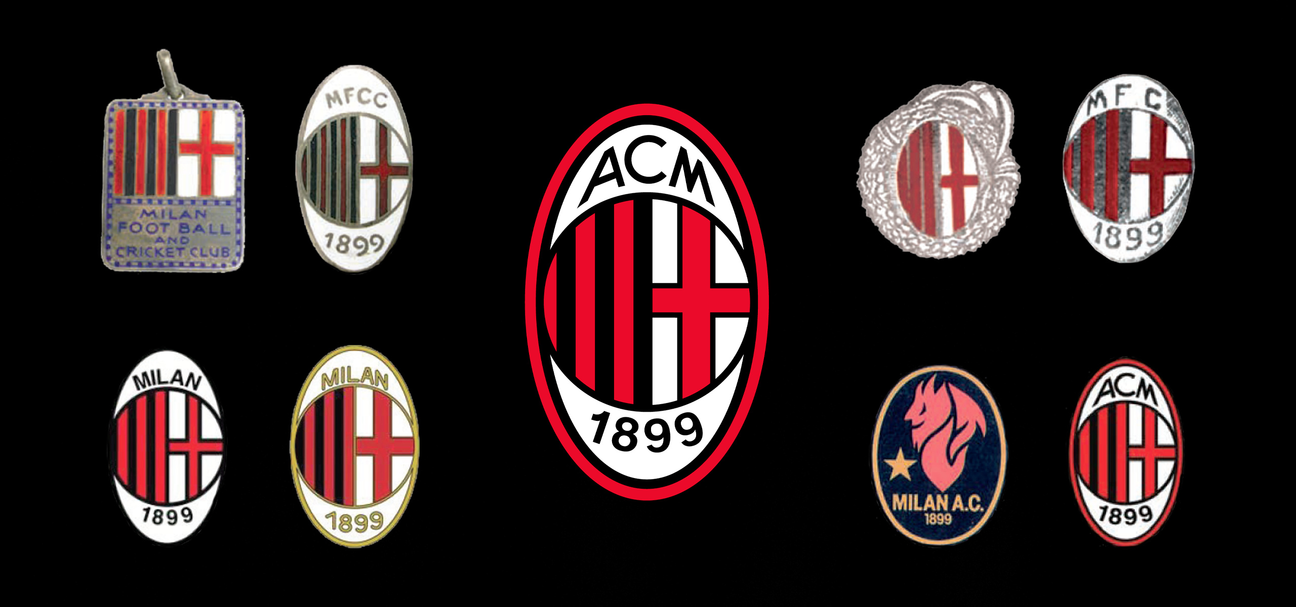 AC Milan logo, Historical logo, Milan football club, 2560x1200 Dual Screen Desktop