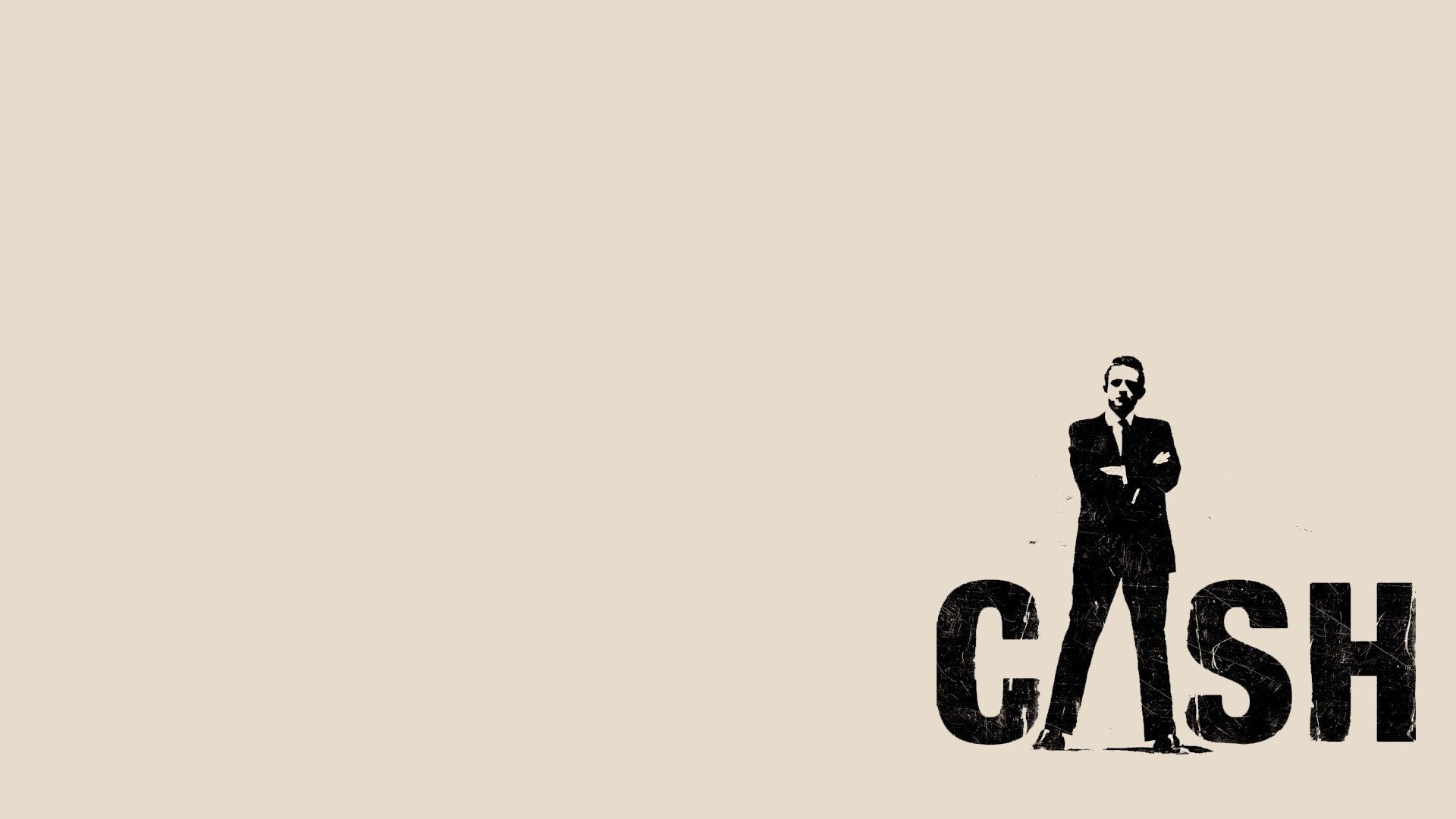 Johnny Cash, Music legend, Cash country, Minimal music, 1920x1080 Full HD Desktop