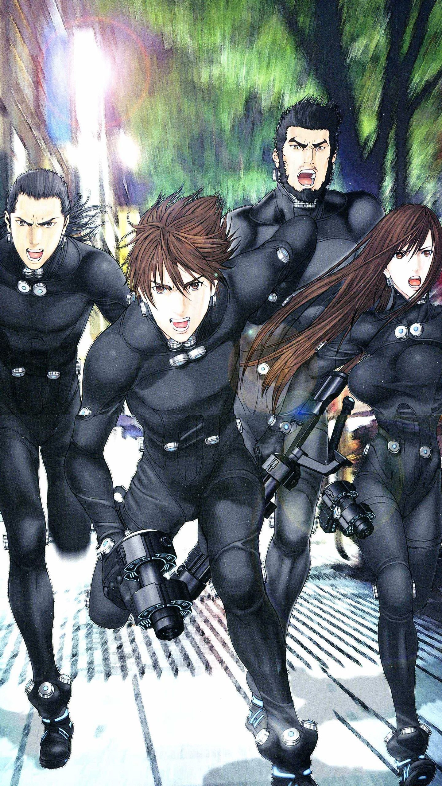 Gantz, Dark backgrounds, Action-packed series, Thrilling story, 1440x2560 HD Phone