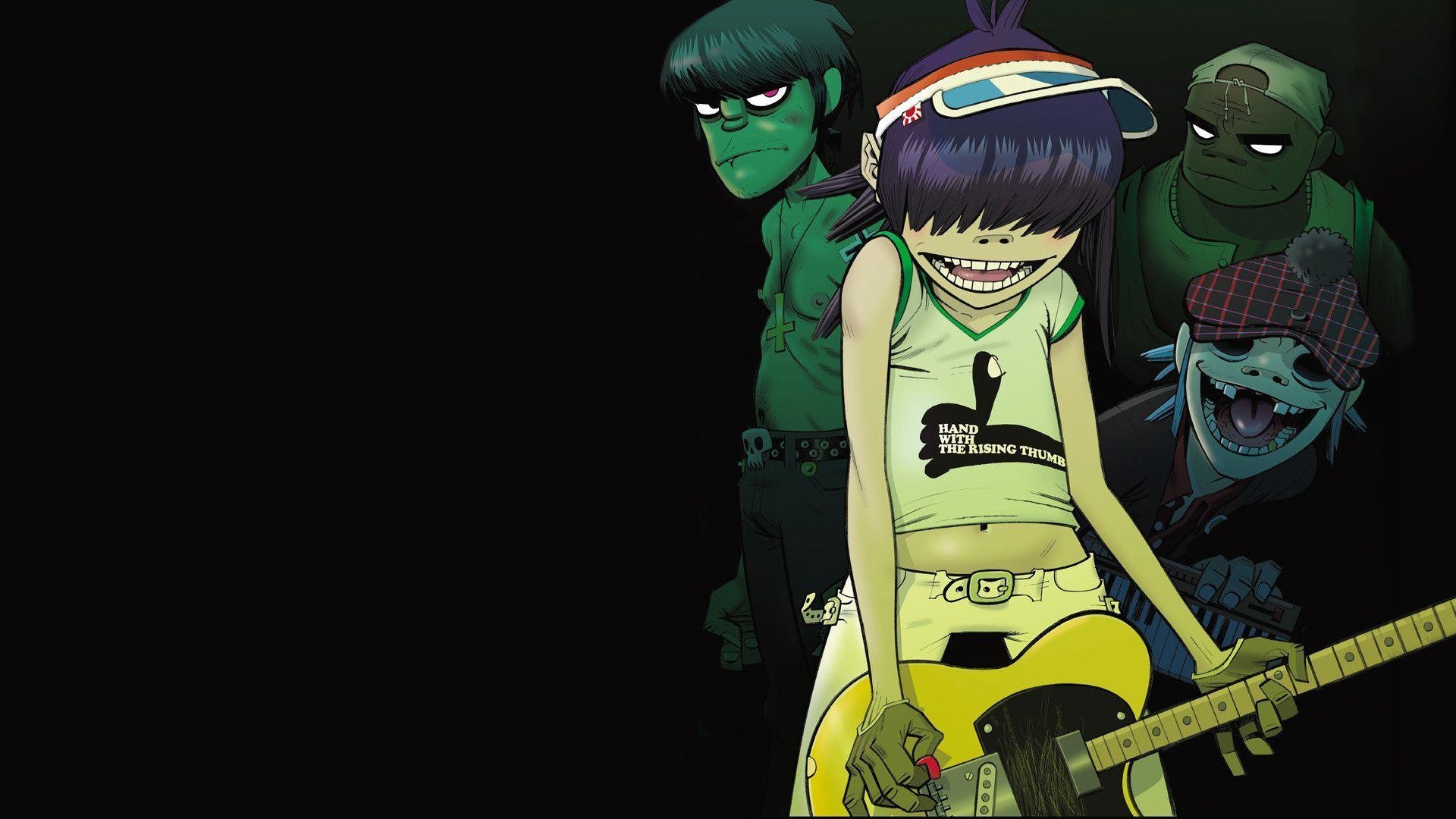 Noodle (Gorillaz): Animated group, Musician Damon Albarn and artist Jamie Hewlett, A variety of musical styles. 1920x1080 Full HD Wallpaper.