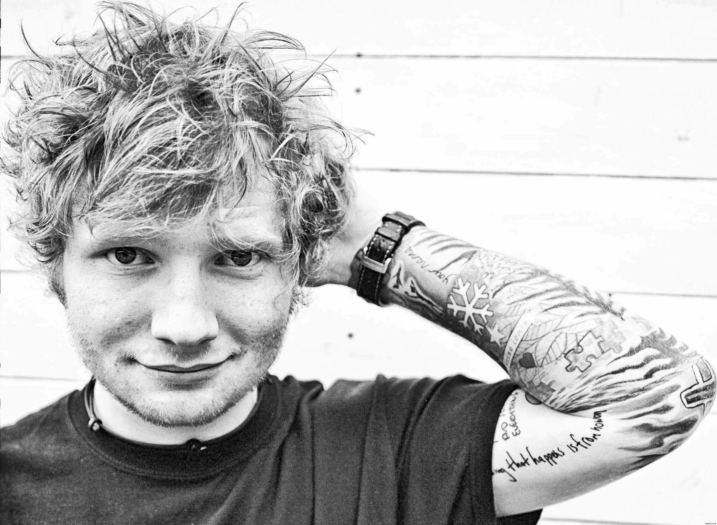 Ed Sheeran: The album "+" debuted atop of the UK Albums Chart, Musician. 2430x1780 HD Wallpaper.