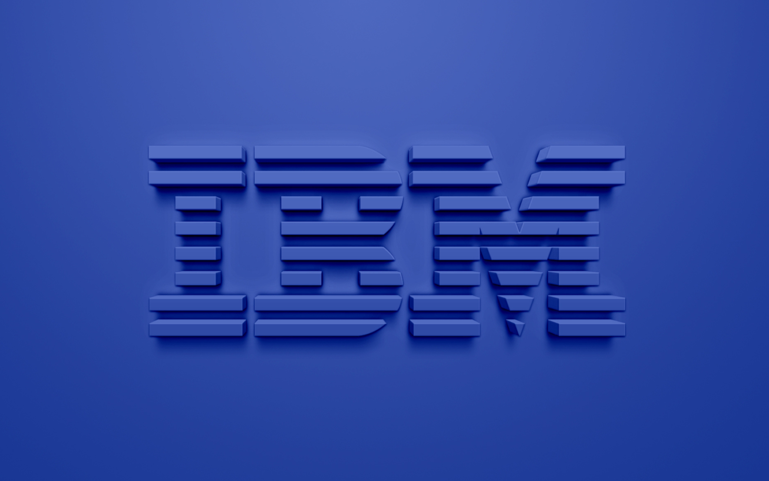 IBM logo, 3D logo, Blue background, Stylish and elegant, 2560x1600 HD Desktop