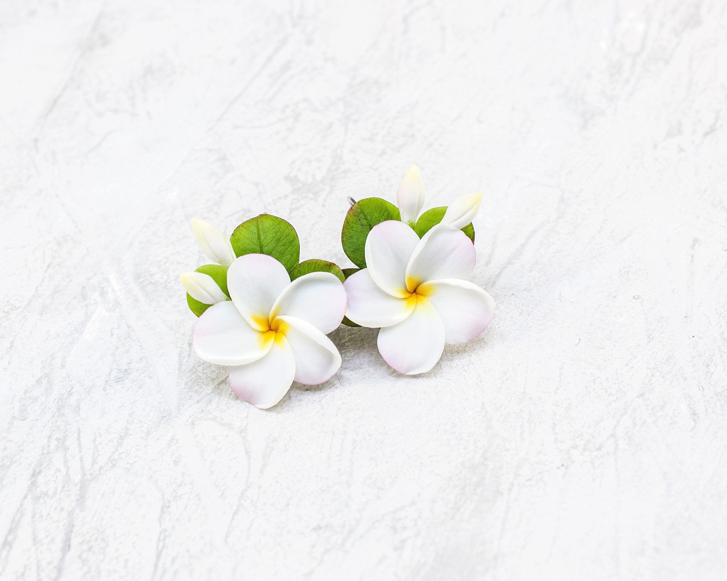 Plumeria earrings, Hawaiian flower charm, Floral jewelry, Exquisite frangipani, 2500x2000 HD Desktop