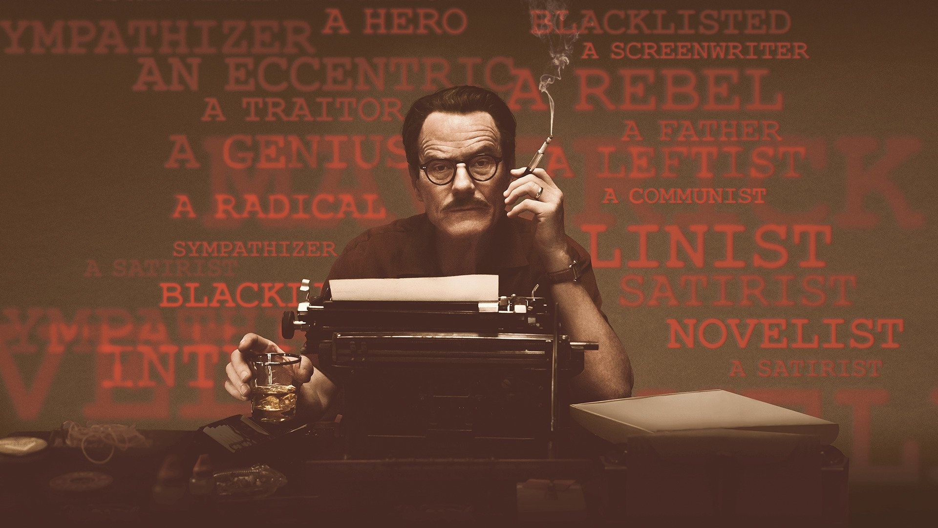 Trumbo: A screenwriter whose talent places him among the elite of Hollywood. 1920x1080 Full HD Wallpaper.