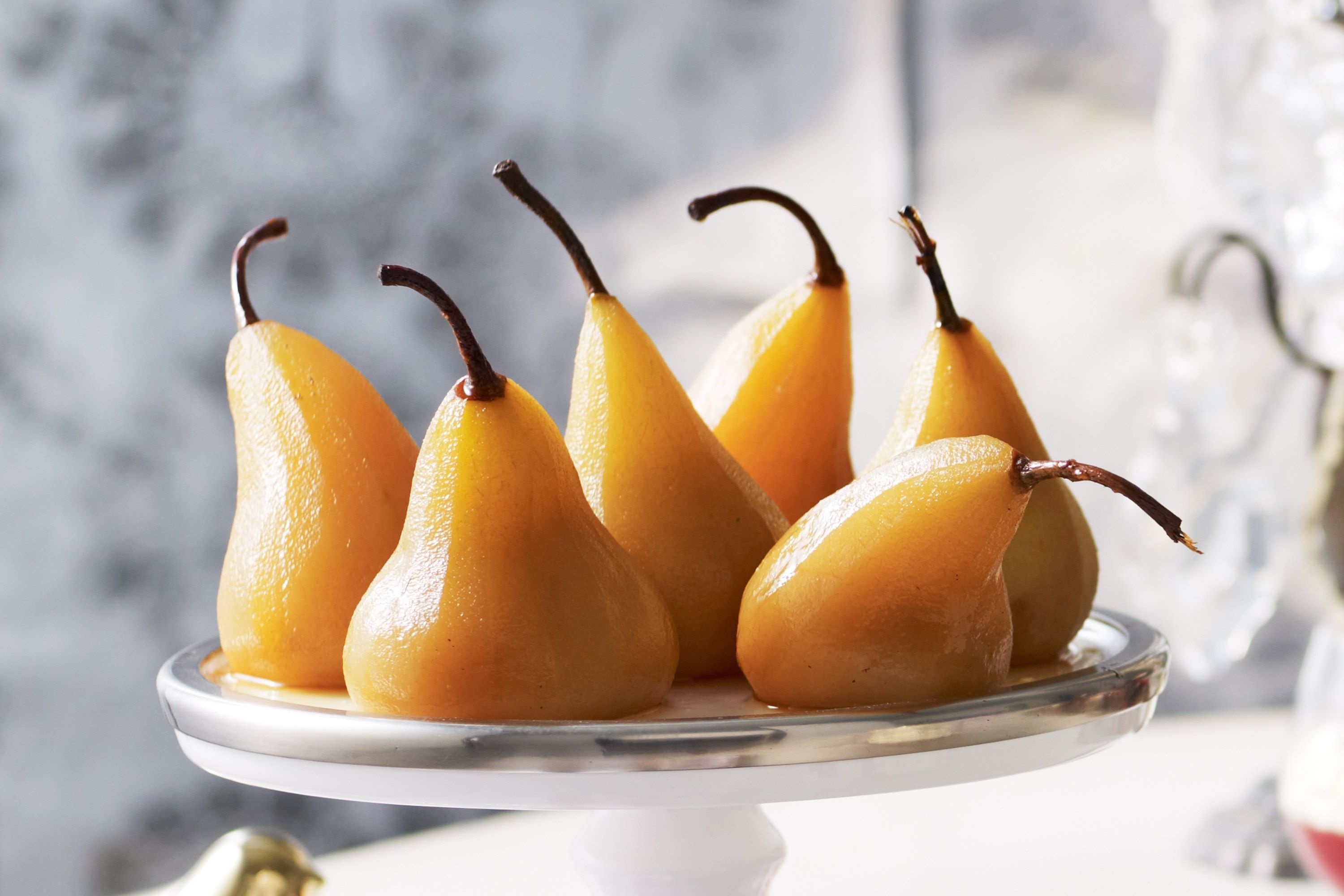 Poached pears, Fruit mince stuffing, Elegant, Indulgent, 3000x2000 HD Desktop