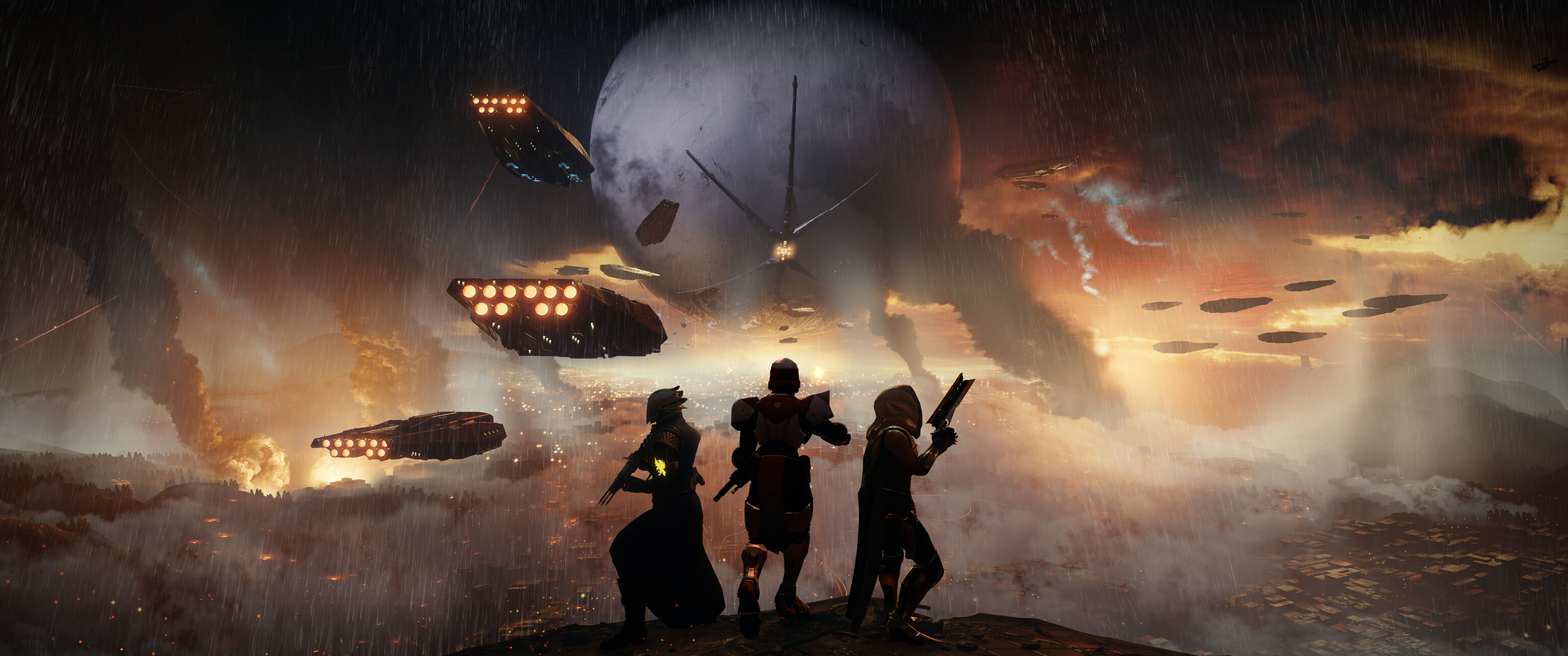 Destiny: It sold over US$325 million at retail in its first five days, making it the biggest new franchise launch of all time, Online video game. 3440x1440 Dual Screen Background.