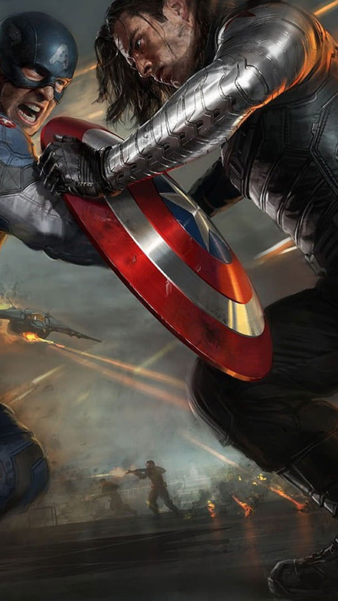 Winter Soldier, Captain America, Winter Soldier, Illustration, 1080x1920 Full HD Handy