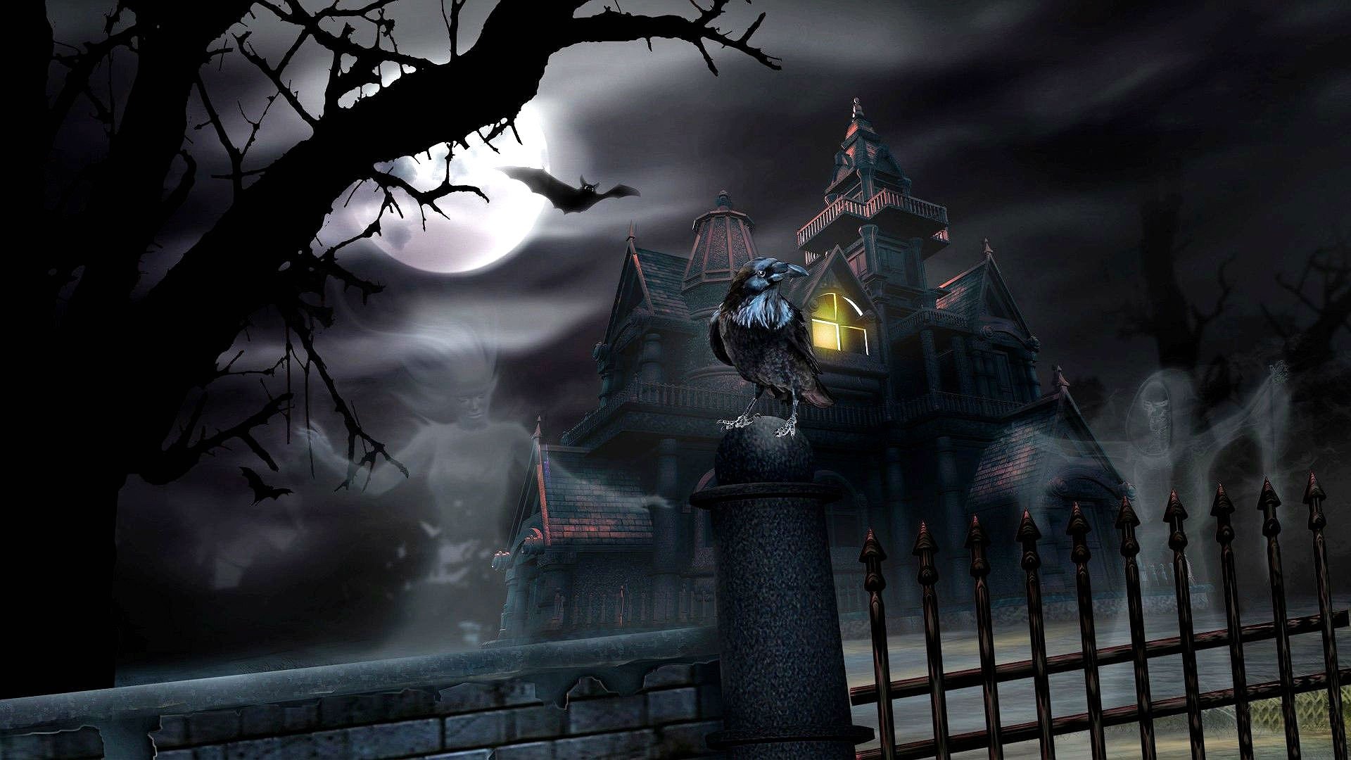 Haunted House, Dark haunted house, Spooky wallpaper, 1920x1080 Full HD Desktop