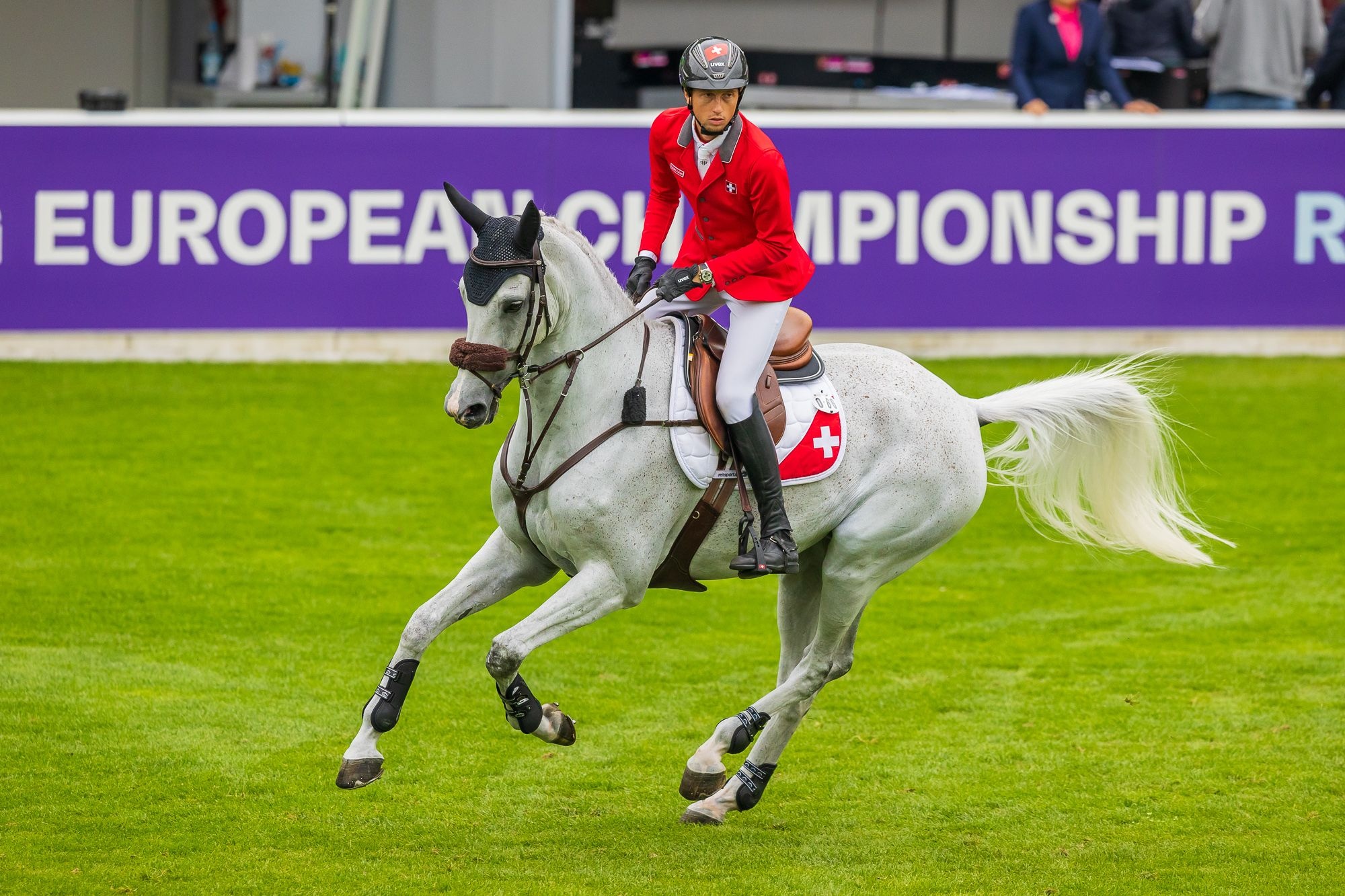 Eventing: Martin Fuchs, A Swiss Olympic show jumping rider, The 2019 European Championship gold medalist. 2000x1340 HD Background.
