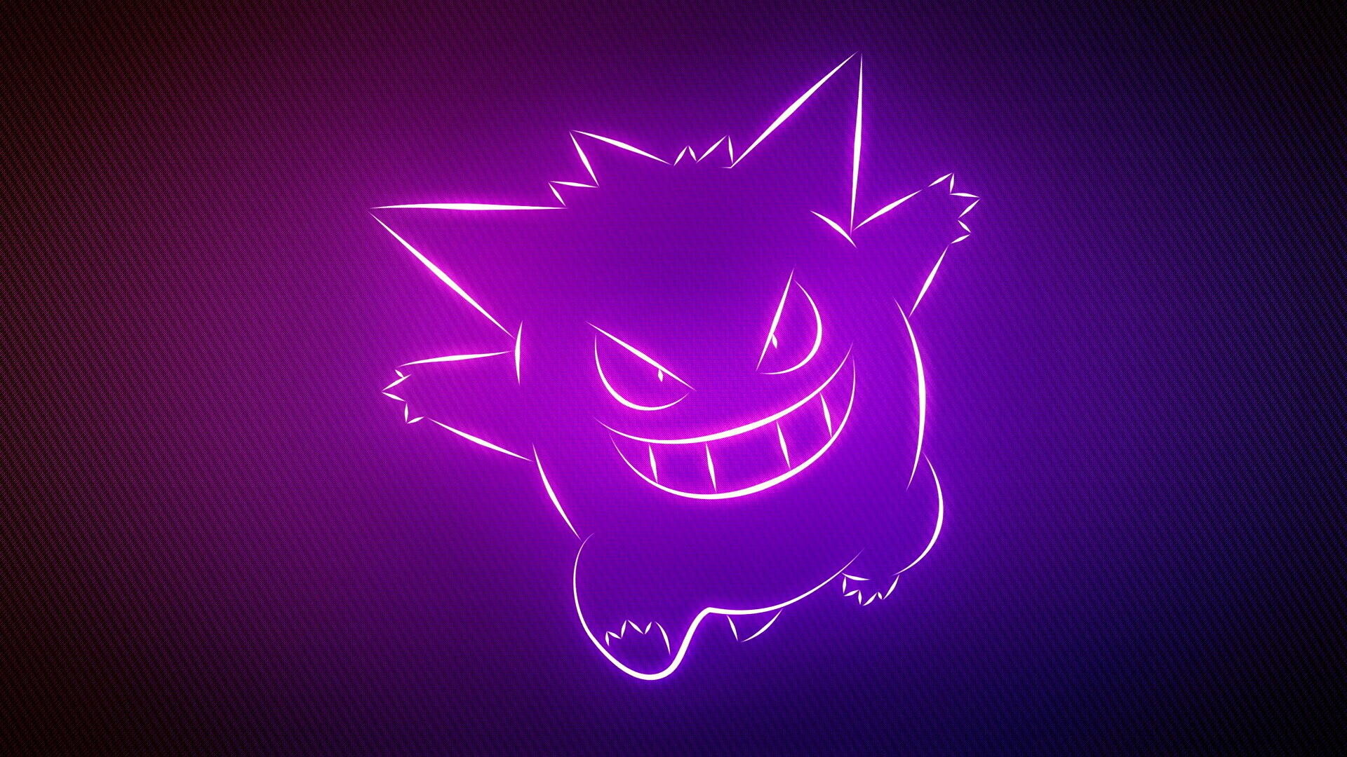 Gengar: Purple, Creatures of all shapes and sizes, Living in the wild or alongside their human partners. 1920x1080 Full HD Background.