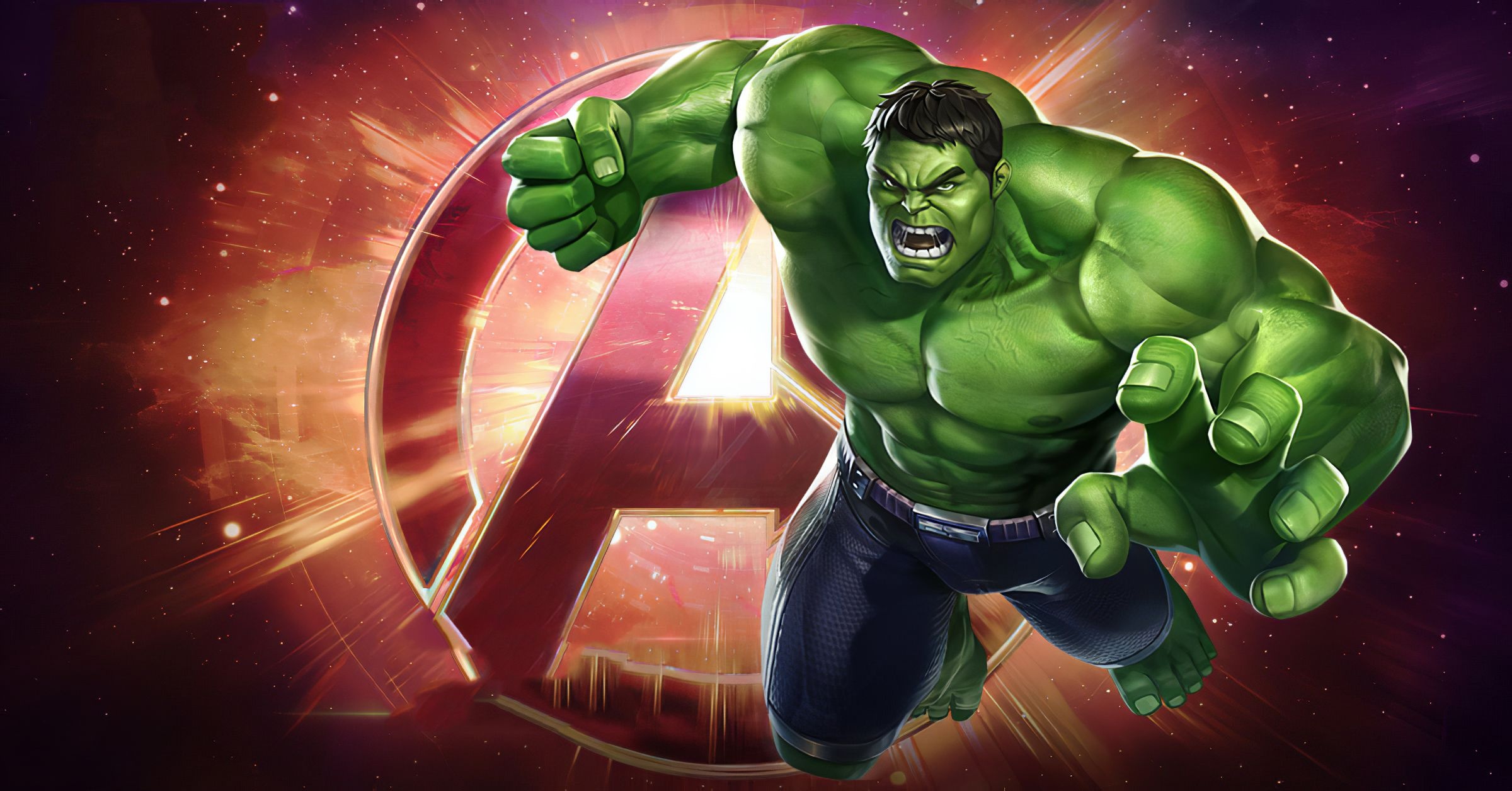 Incredible Hulk, Hulk Marvel wallpapers, Hulk's incredible power, Marvel superhero artwork, 2400x1260 HD Desktop