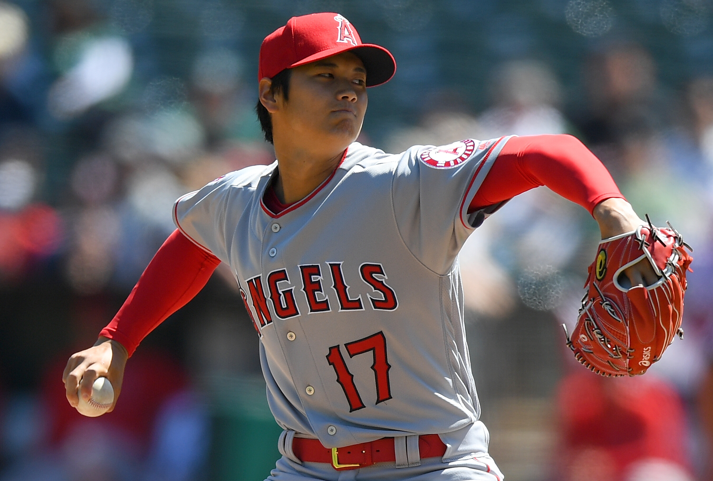 Shohei Ohtani: He played in NPB for the Fighters from 2013 through 2017 as a pitcher and an outfielder. 3000x2030 HD Wallpaper.