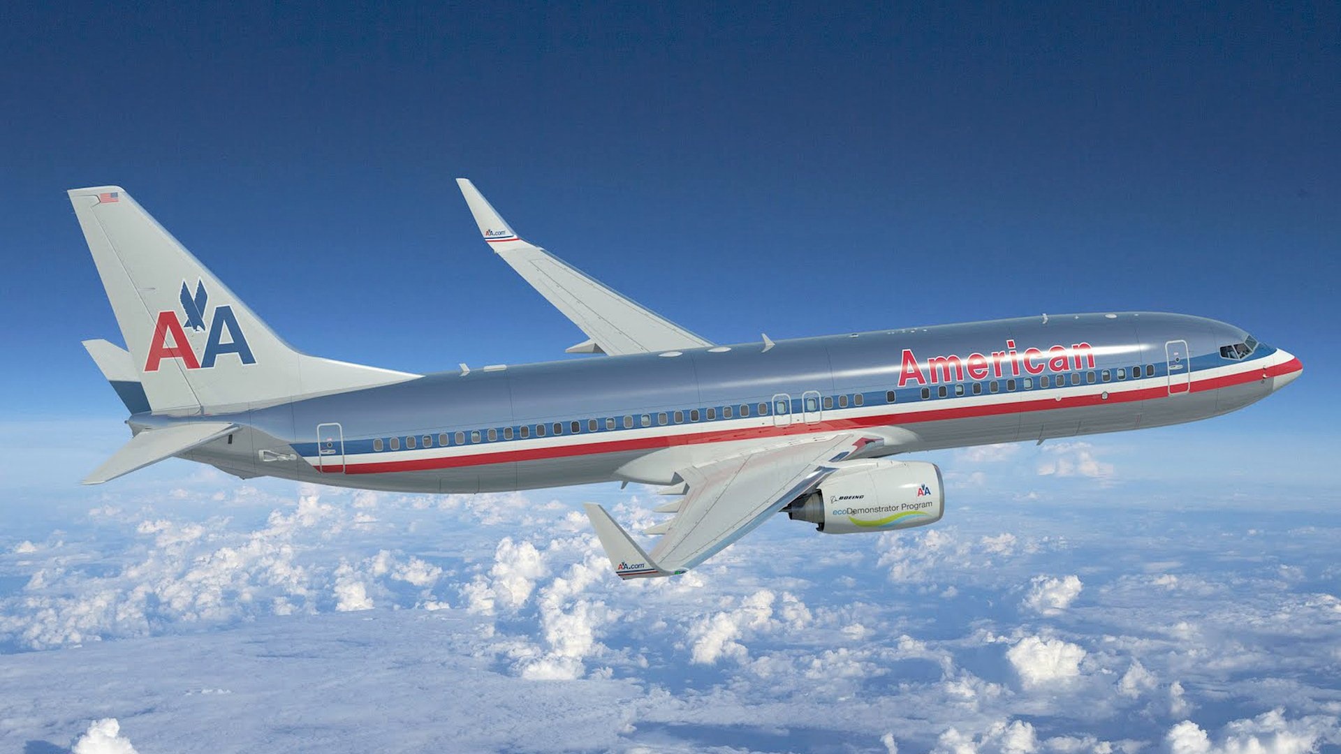 American Airlines, Next generation 737 800 airplane, Ecodemonstrator, 1920x1080 Full HD Desktop