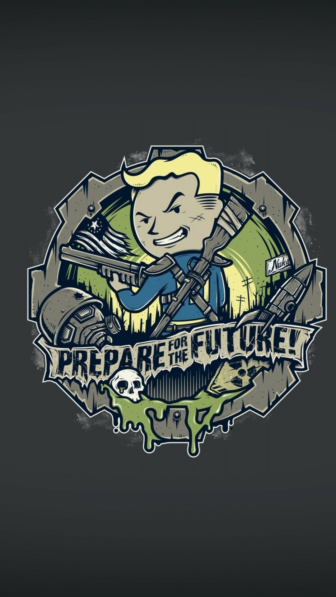Fallout: Prepare For The Future, An advertising campaign created by Bethesda Softworks to promote the release of FO3. 1080x1920 Full HD Wallpaper.