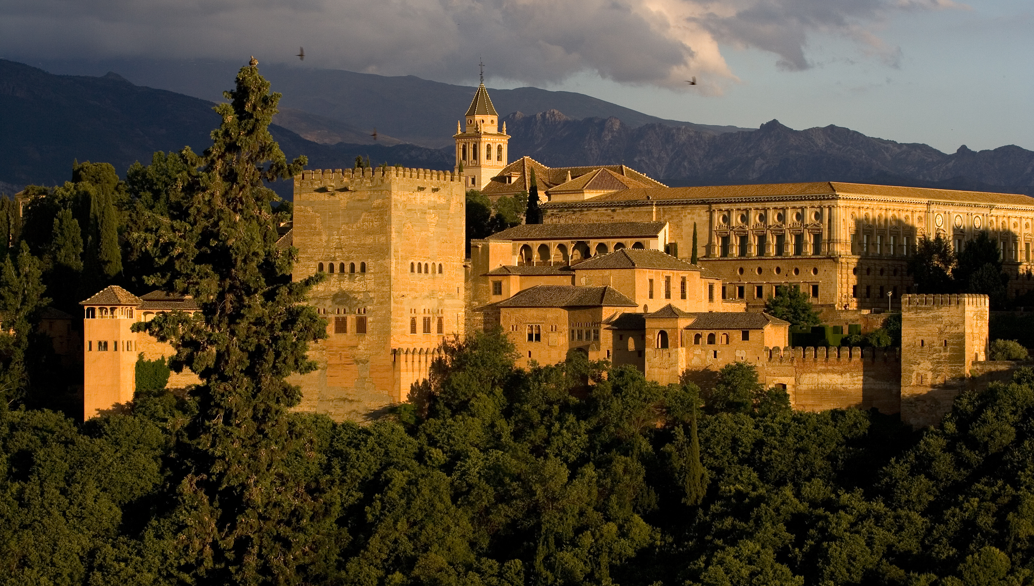 Alhambra, Travels, Spain, Granada, 3460x1960 HD Desktop