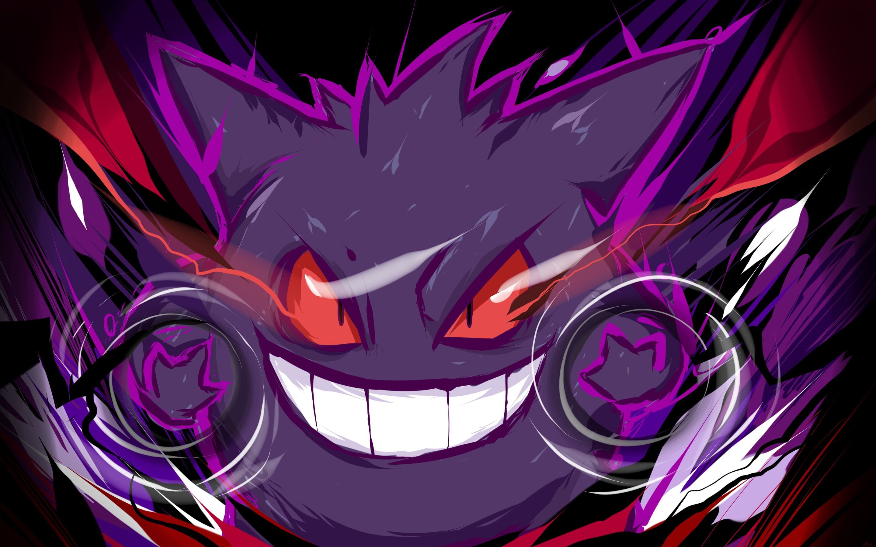 Gengar: The ability to hide perfectly in the shadow of any object, Granting it exceptional stealth, Pokedex # 094. 2880x1800 HD Wallpaper.