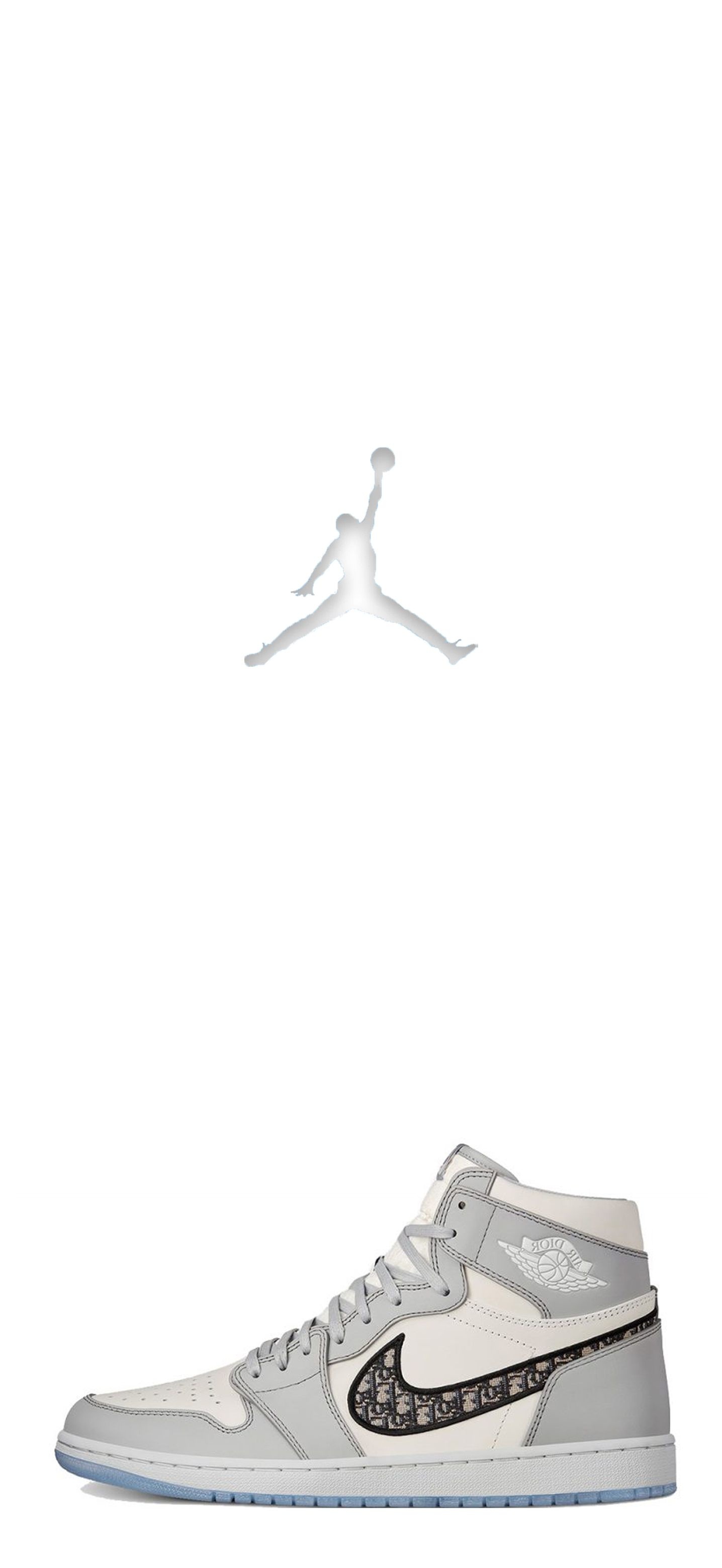 Dior: Collaboration with French fashion house, Jordan 1 Retro High. 1440x3120 HD Background.