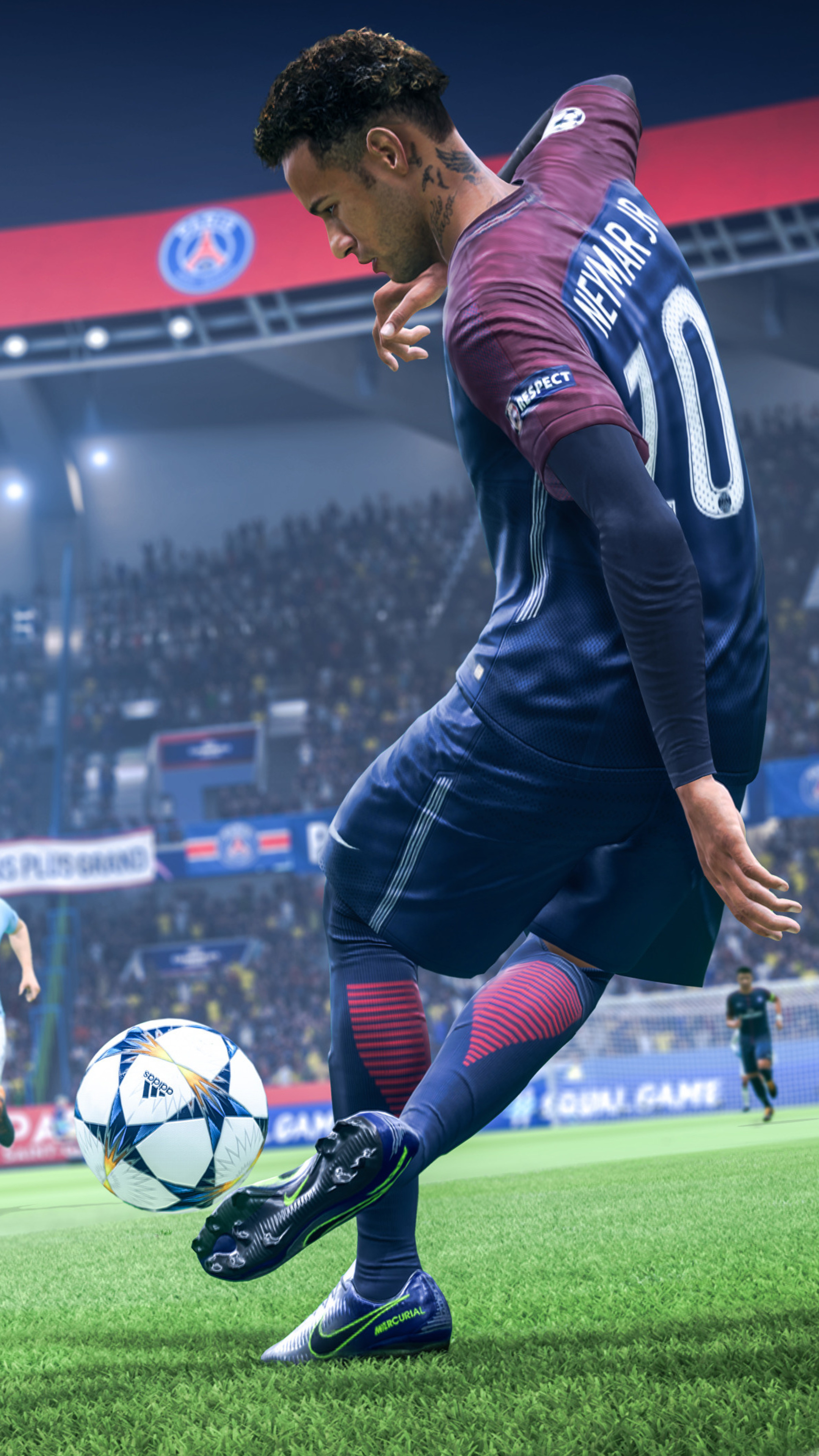 FIFA Soccer (Game): Neymar Jr, A Wide Man for Paris Saint-Germain in France. 2160x3840 4K Background.