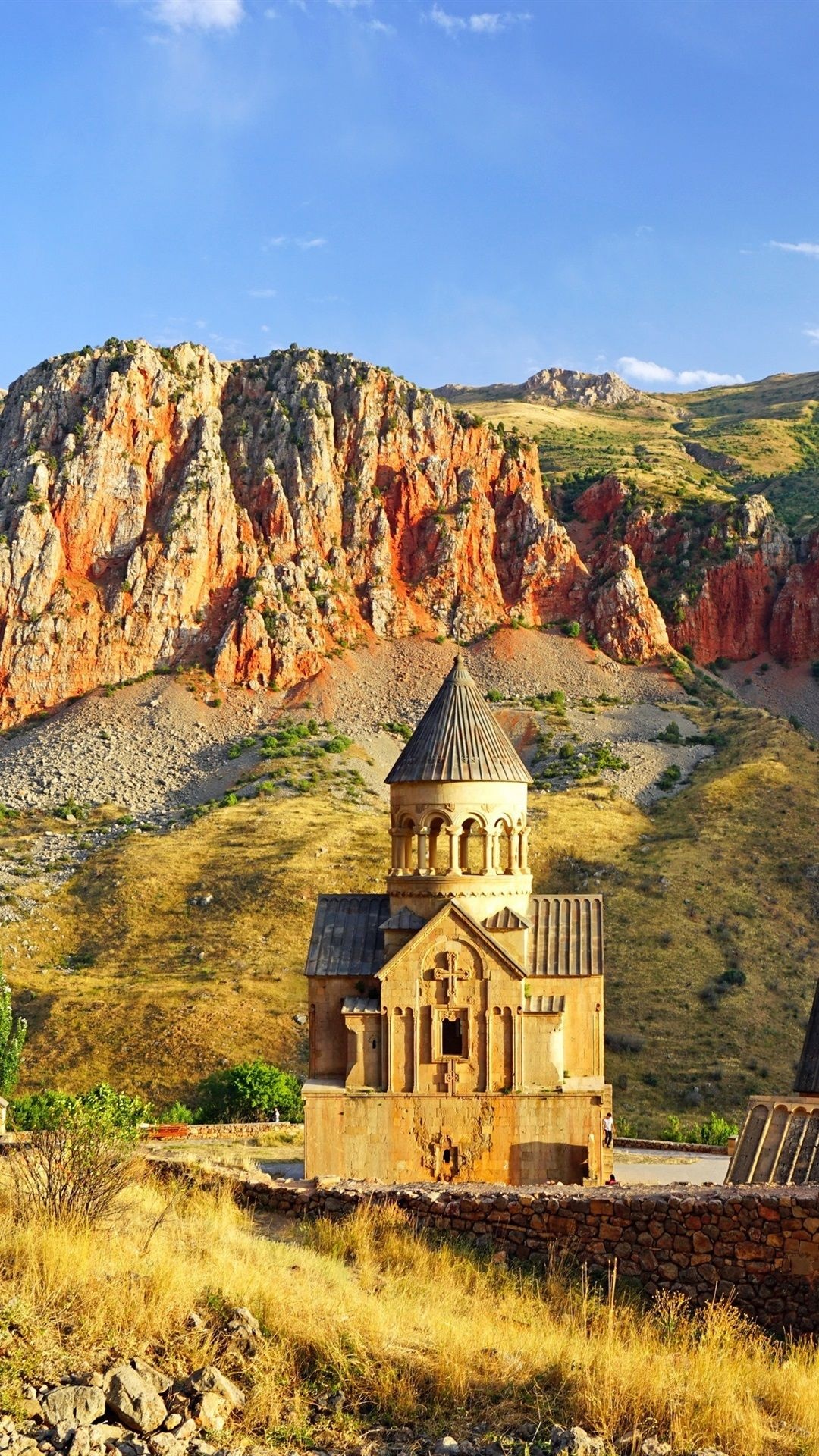 Armenia: Surb Astvatsatsin Church of Noravank. 1080x1920 Full HD Background.