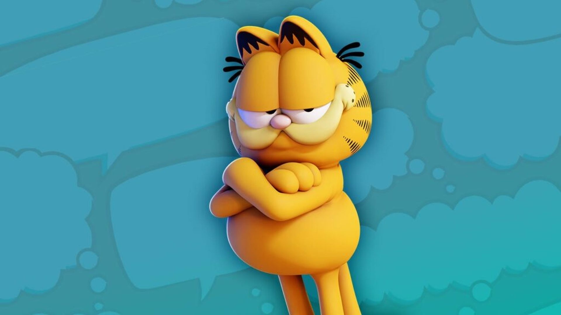 Garfield: Garfield's personality is as recognizable as his appearance, which has changed considerably over the years. 1920x1080 Full HD Background.