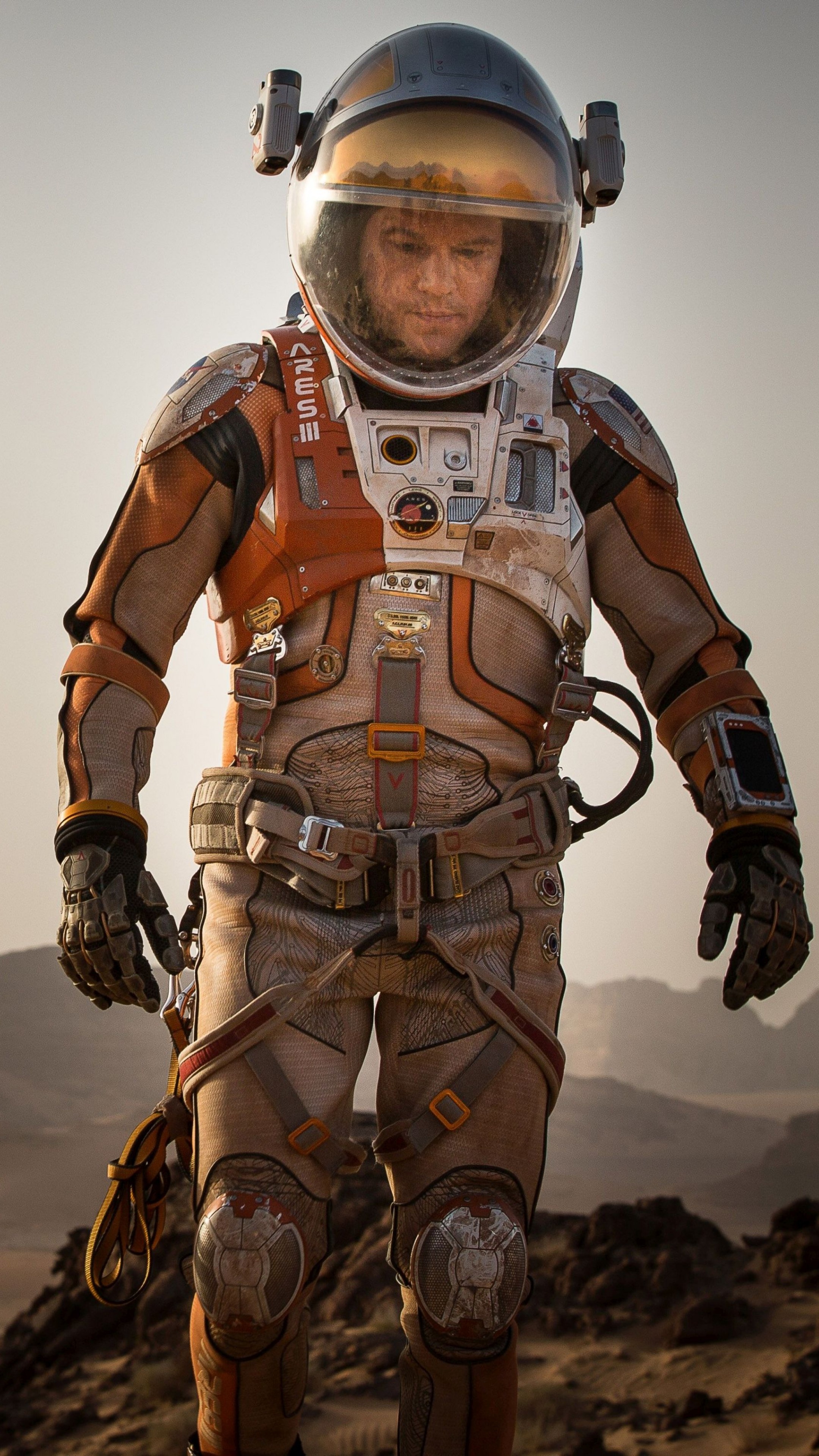 Matt Damon, The Martian, Best movies, 2015, 2160x3840 4K Phone