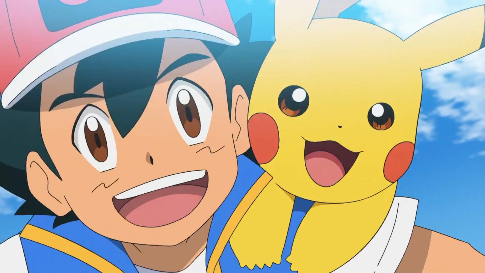 Pokemon (Anime): Electric-type Pokemon introduced in Generation I, Pikachu, Ash. 1920x1080 Full HD Background.