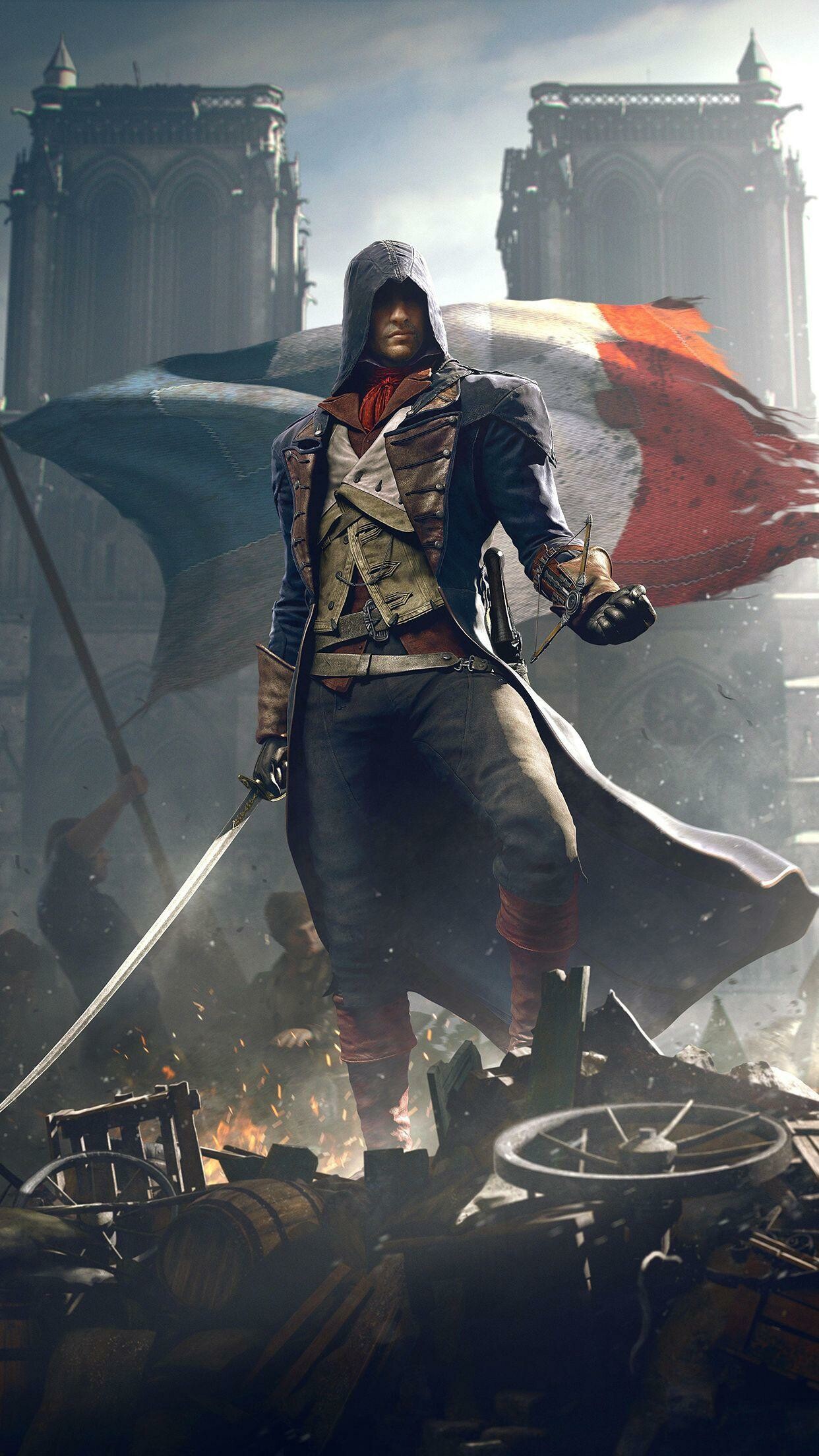 Assassin's Creed: Arno Dorian, The protagonist of the 2014 game Unity. 1250x2210 HD Wallpaper.