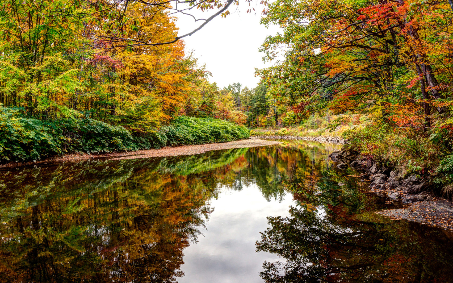New Hampshire, Travels, Autumn beauty, Baker River, 1920x1200 HD Desktop