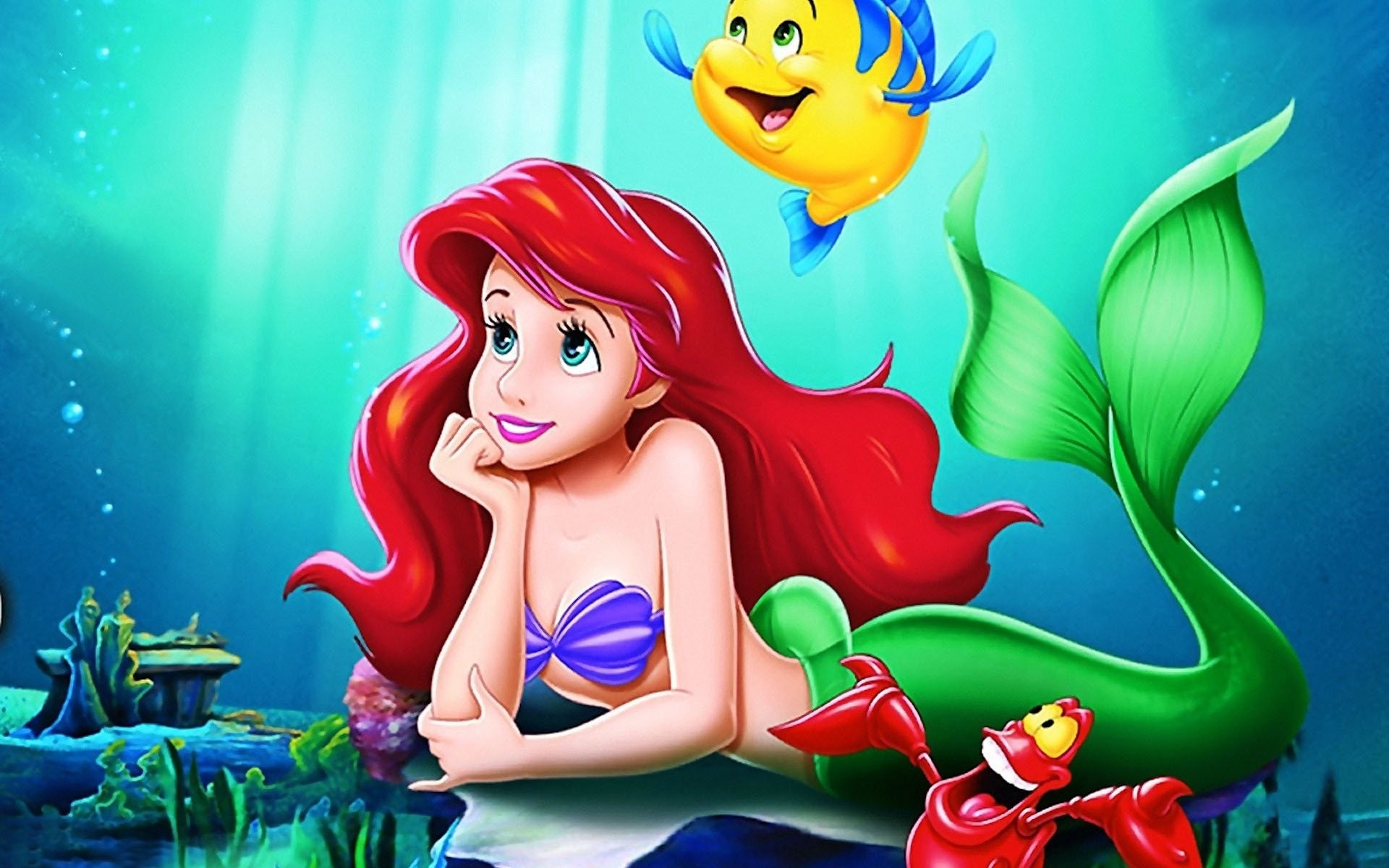 Ariel (The Little Mermaid), Flounder wallpapers, The Little Mermaid collection, Oceanic beauty, 1920x1200 HD Desktop