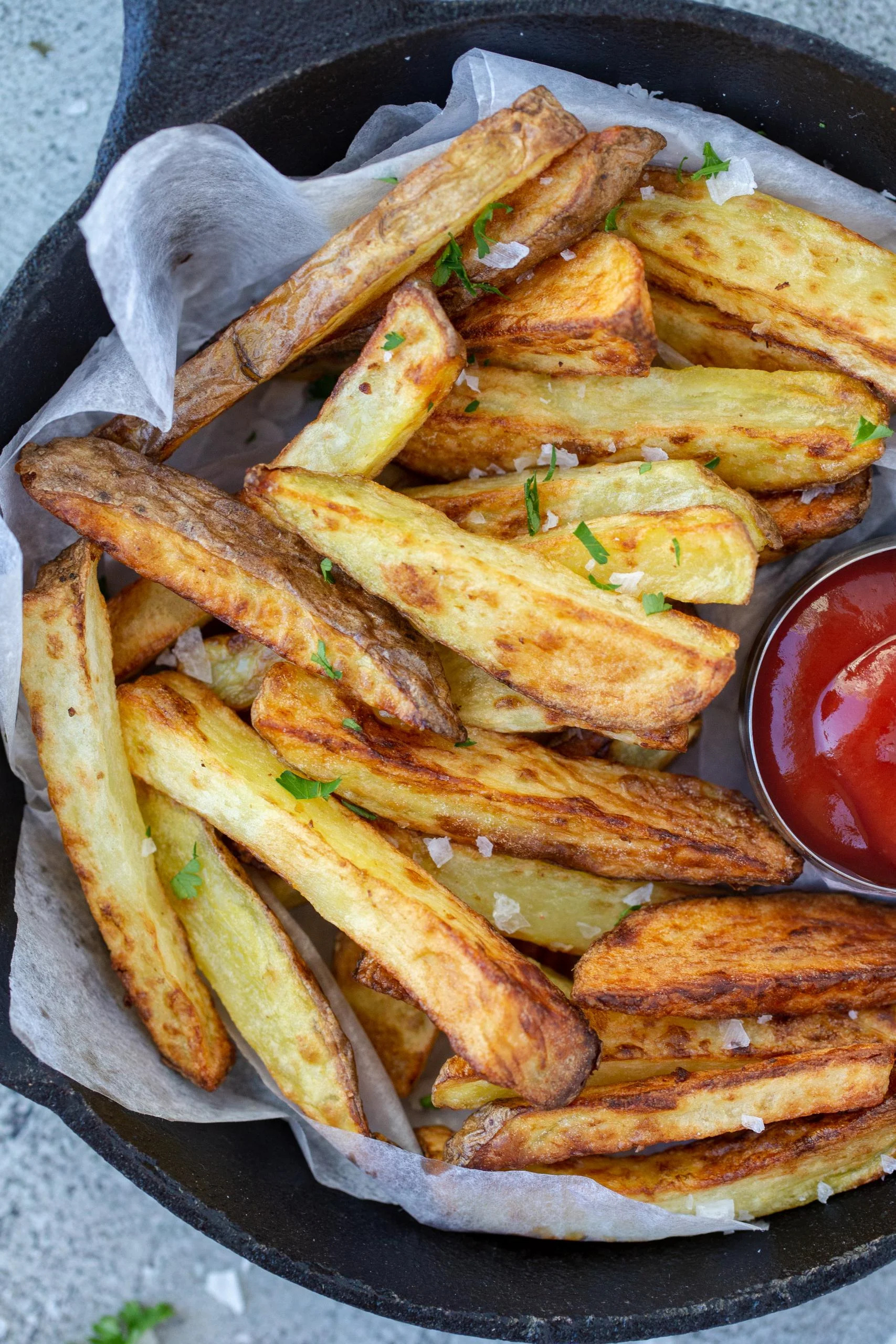 French Fries: Generally eaten as part of lunch or dinner, Air fryer chips. 1710x2560 HD Background.