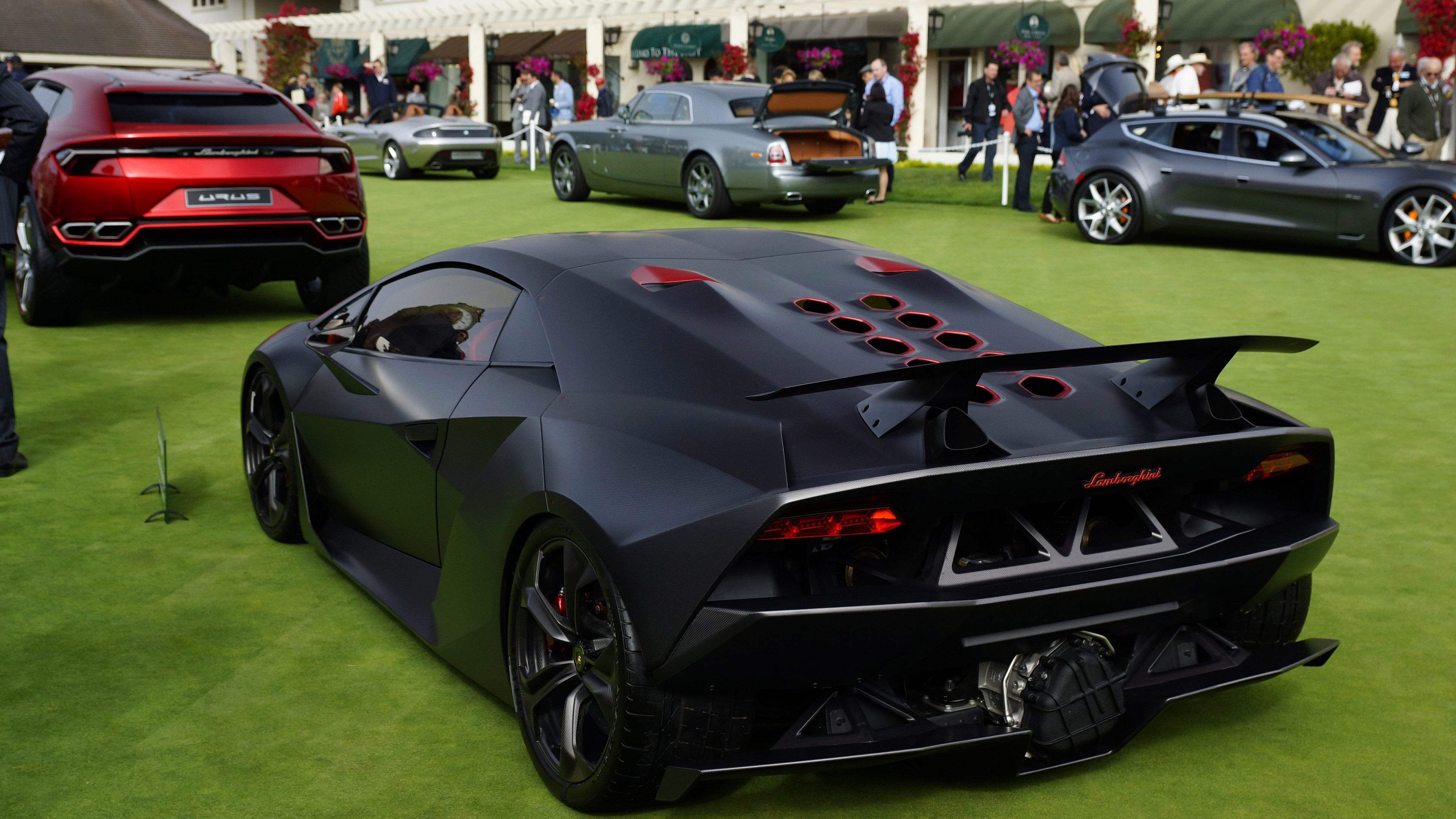 Lamborghini Sesto Elemento, Matte black back, Supercar cars wallpapers, 3840x2160 4K Desktop