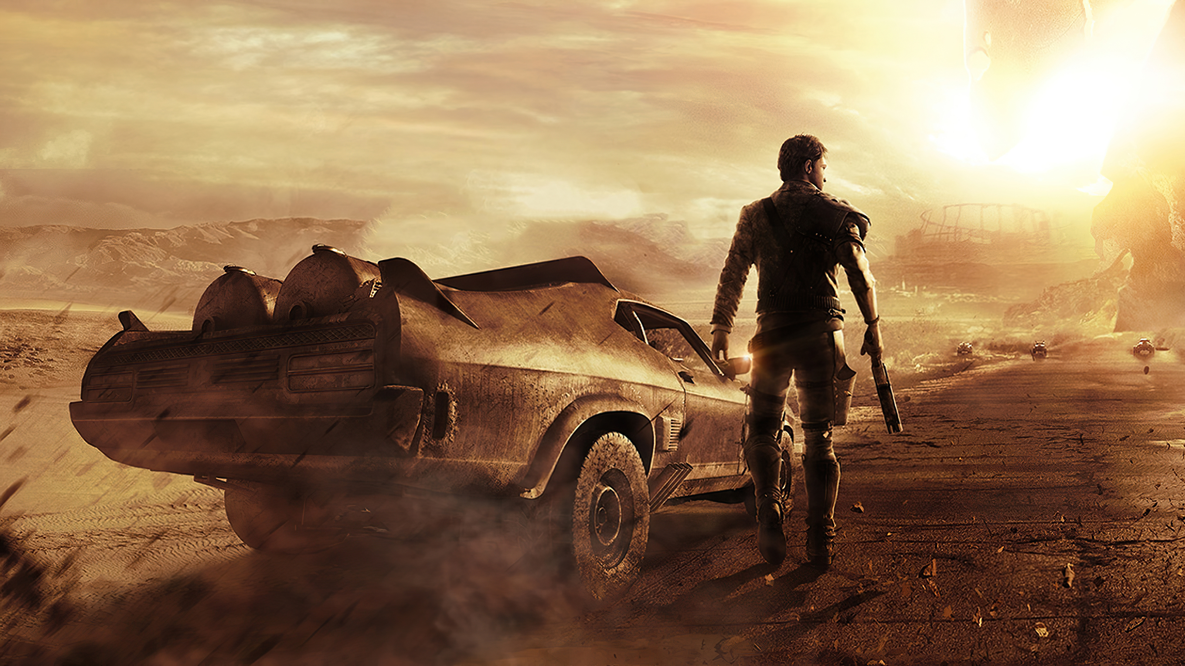 Mad Max: An action-adventure video game, The lone warrior in a savage post-apocalyptic world. 3840x2160 4K Wallpaper.