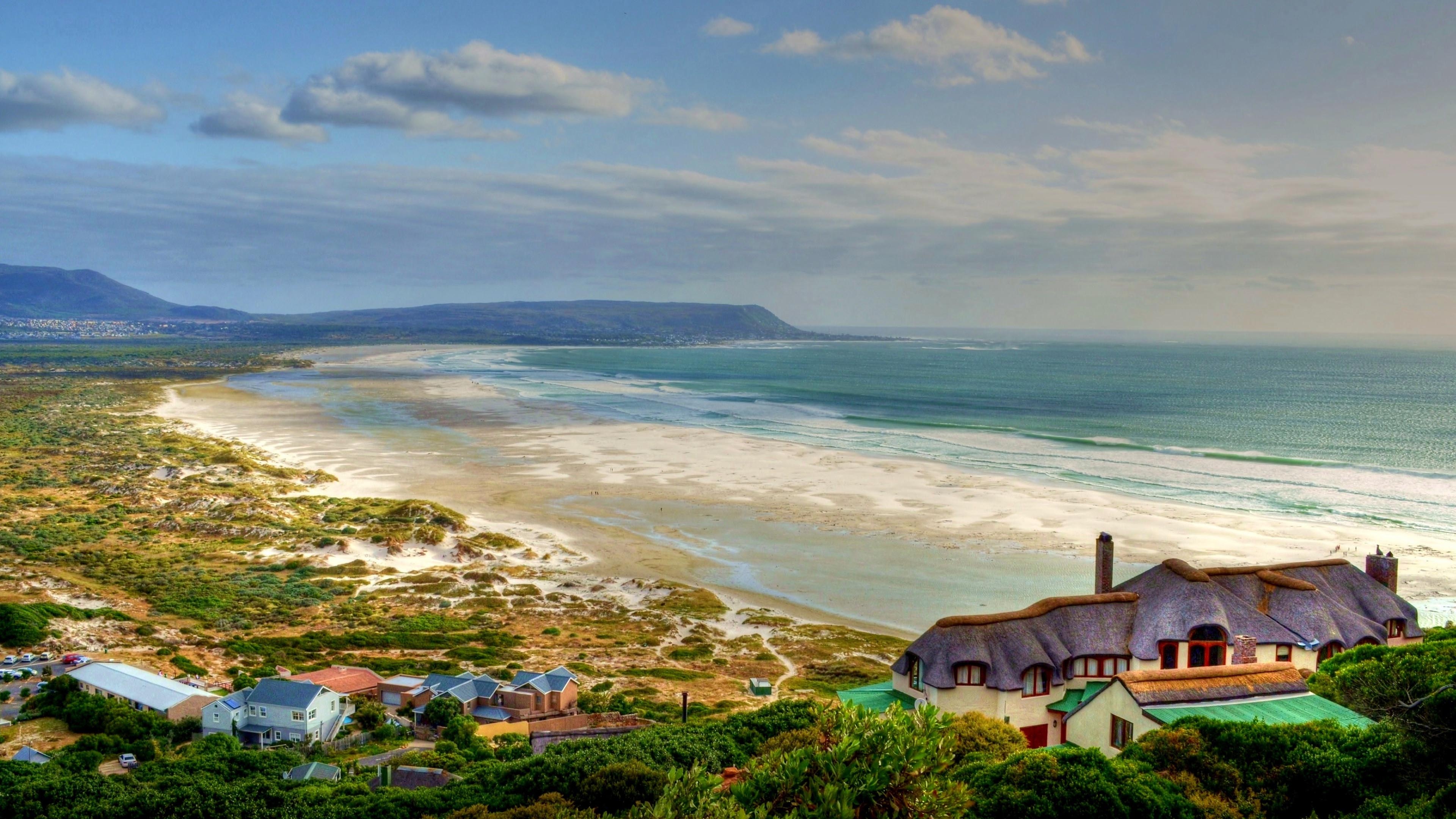 Atlantic Ocean, House, Brittany, Goas Lagorn, 3840x2160 4K Desktop