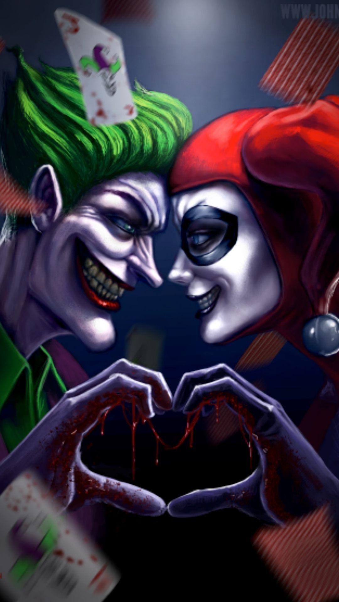 Harley Quinn and Joker, Movies, Joker and Harley Quinn, iPhone wallpapers, 1080x1920 Full HD Phone