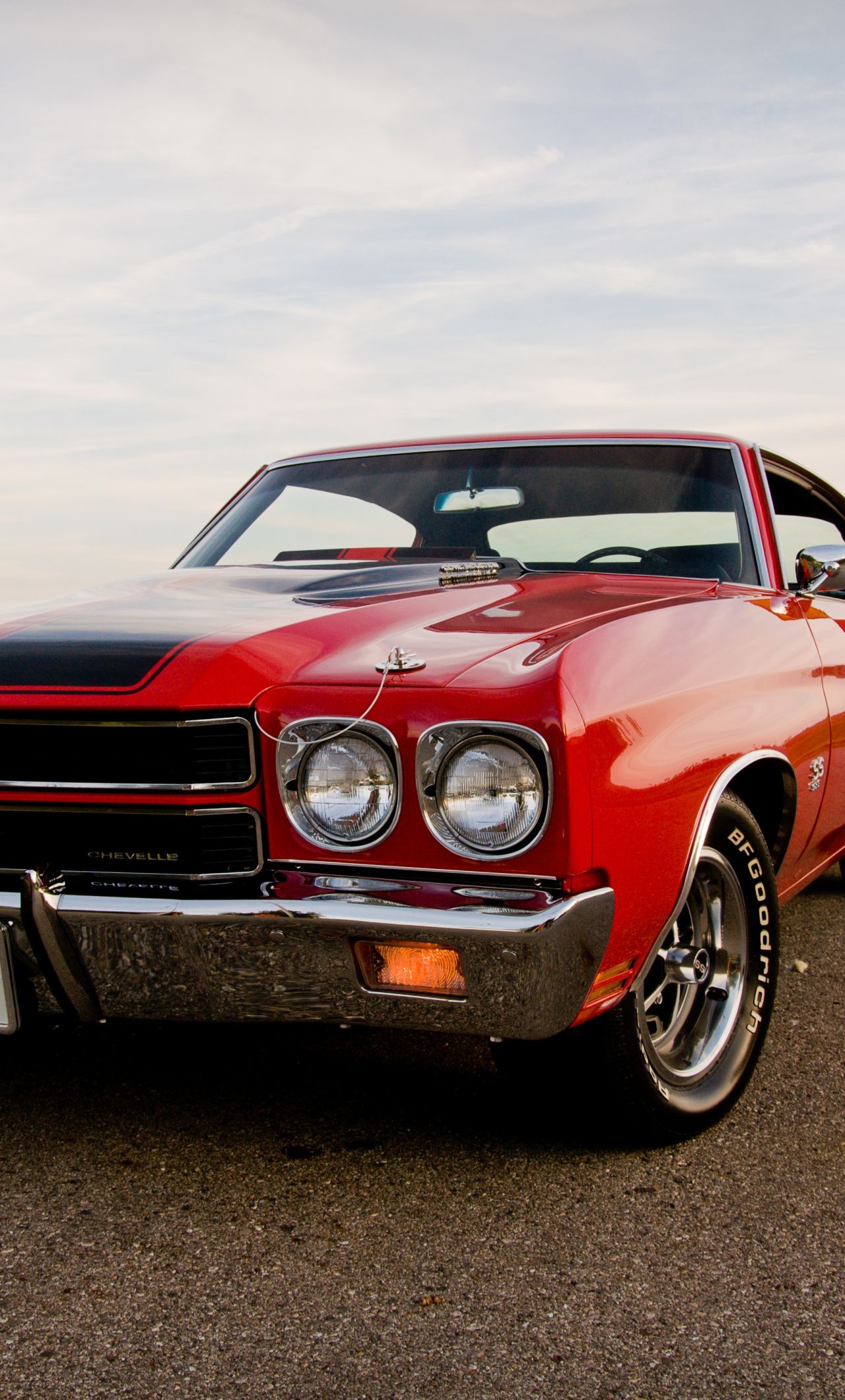 Chevelle SS graphics, Smartphone enthusiasts, Muscle car tribute, Retro reverence, Stylish display, 1280x2120 HD Handy