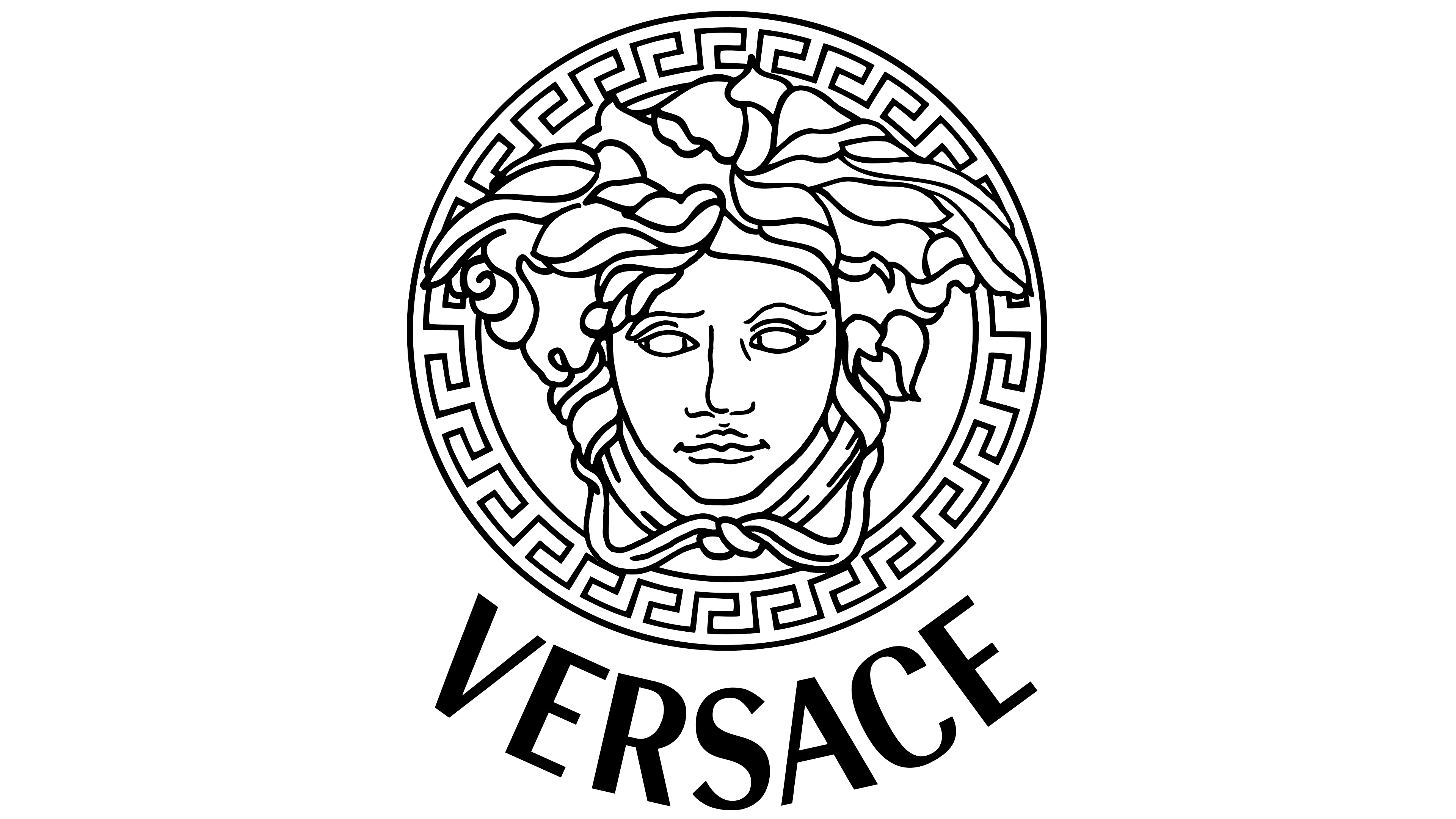 Versace: The iconic logo, The head of Medusa, A Greek mythological figure, Symbolic. 3840x2160 4K Background.